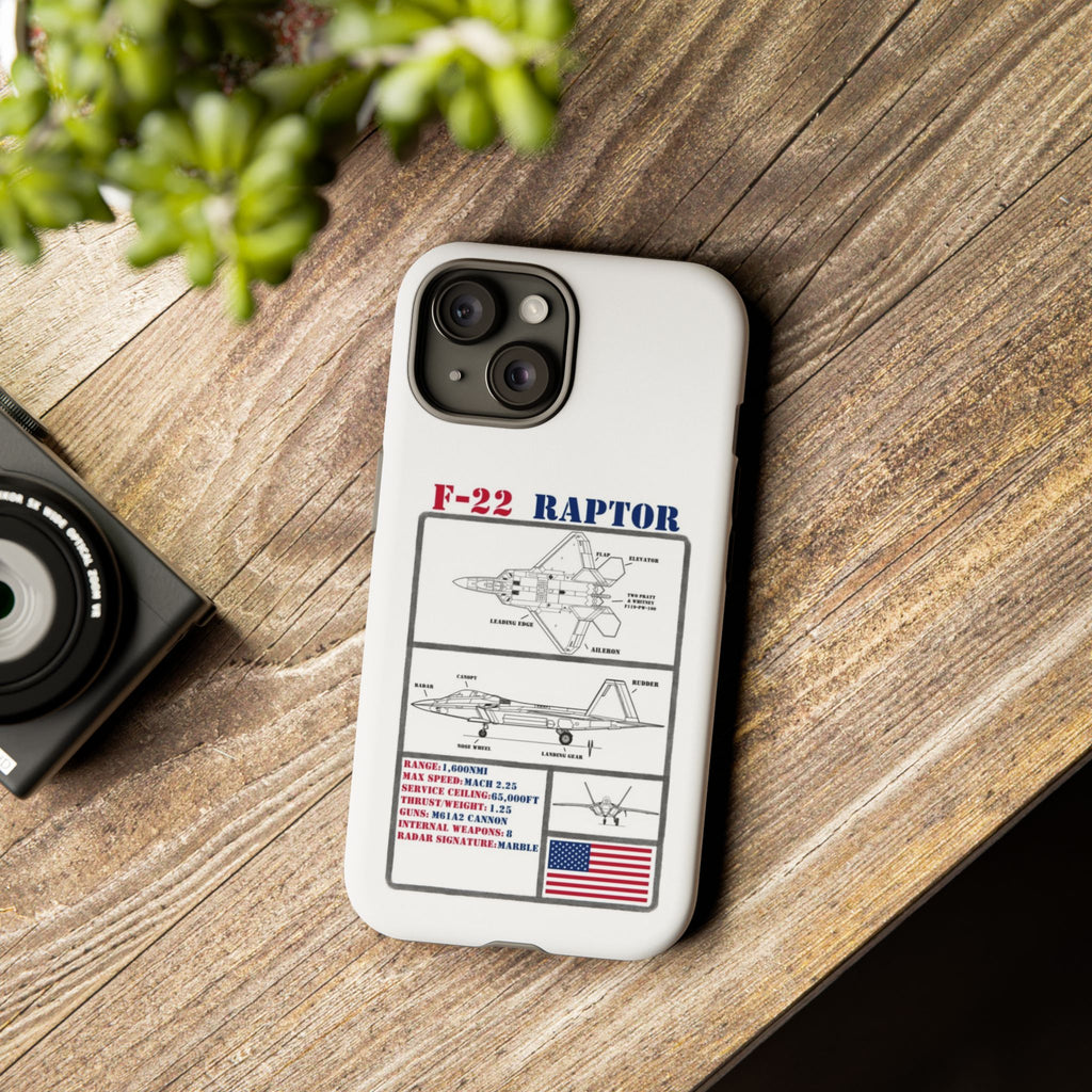 F-22 Raptor Schematic edition phone case (USAF Colour-Way)
