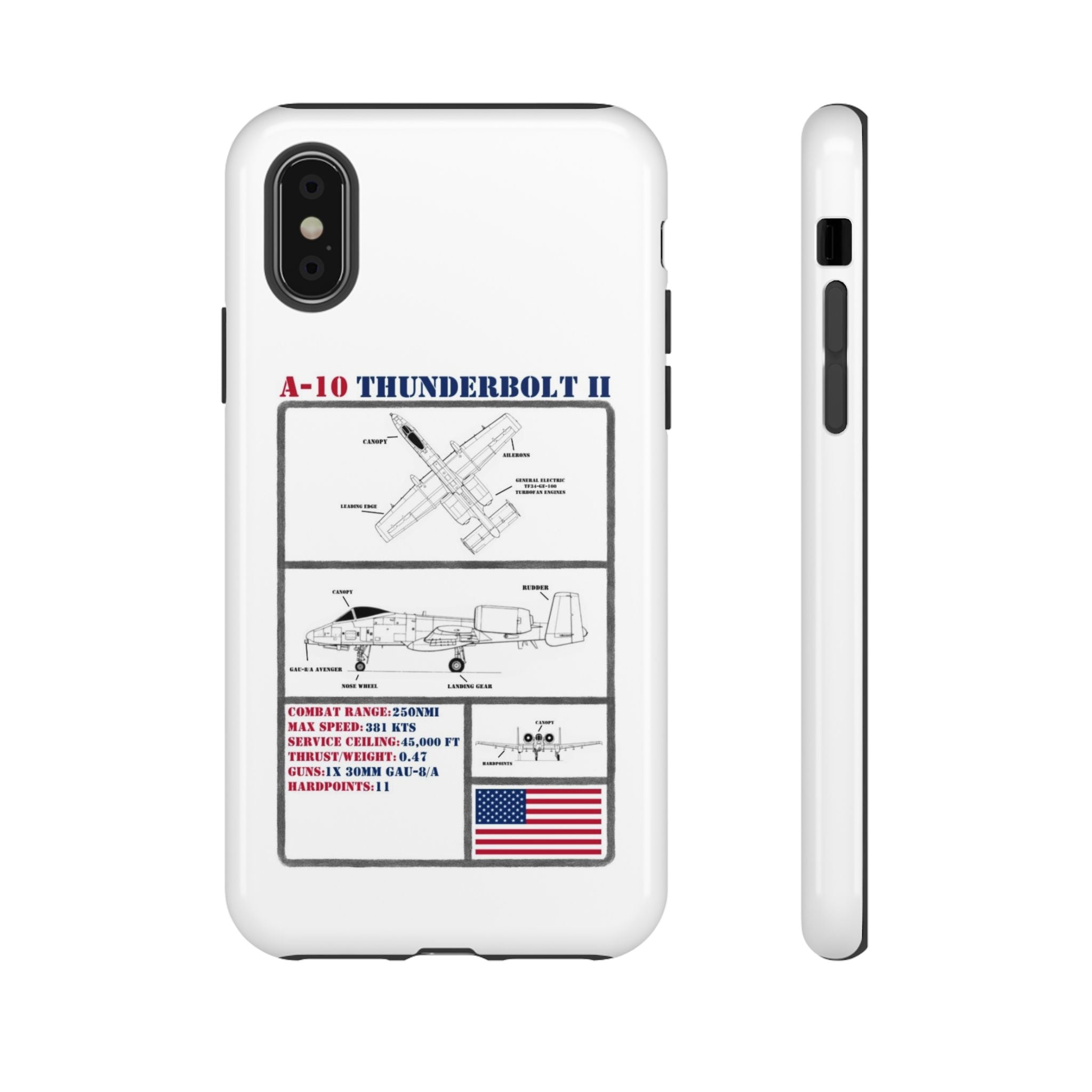 A-10 Thunderbolt Schematic edition phone case (USAF Colour-Way)