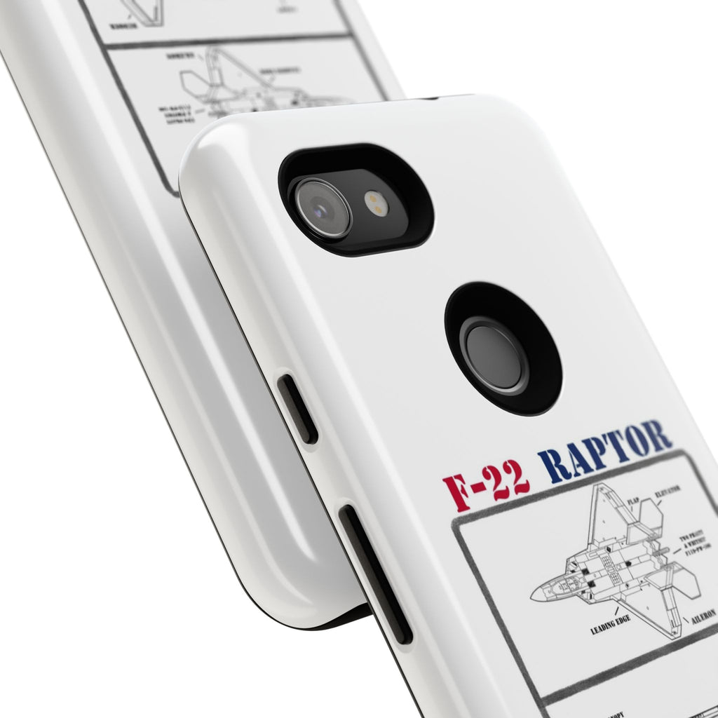 F-22 Raptor Schematic edition phone case (USAF Colour-Way)