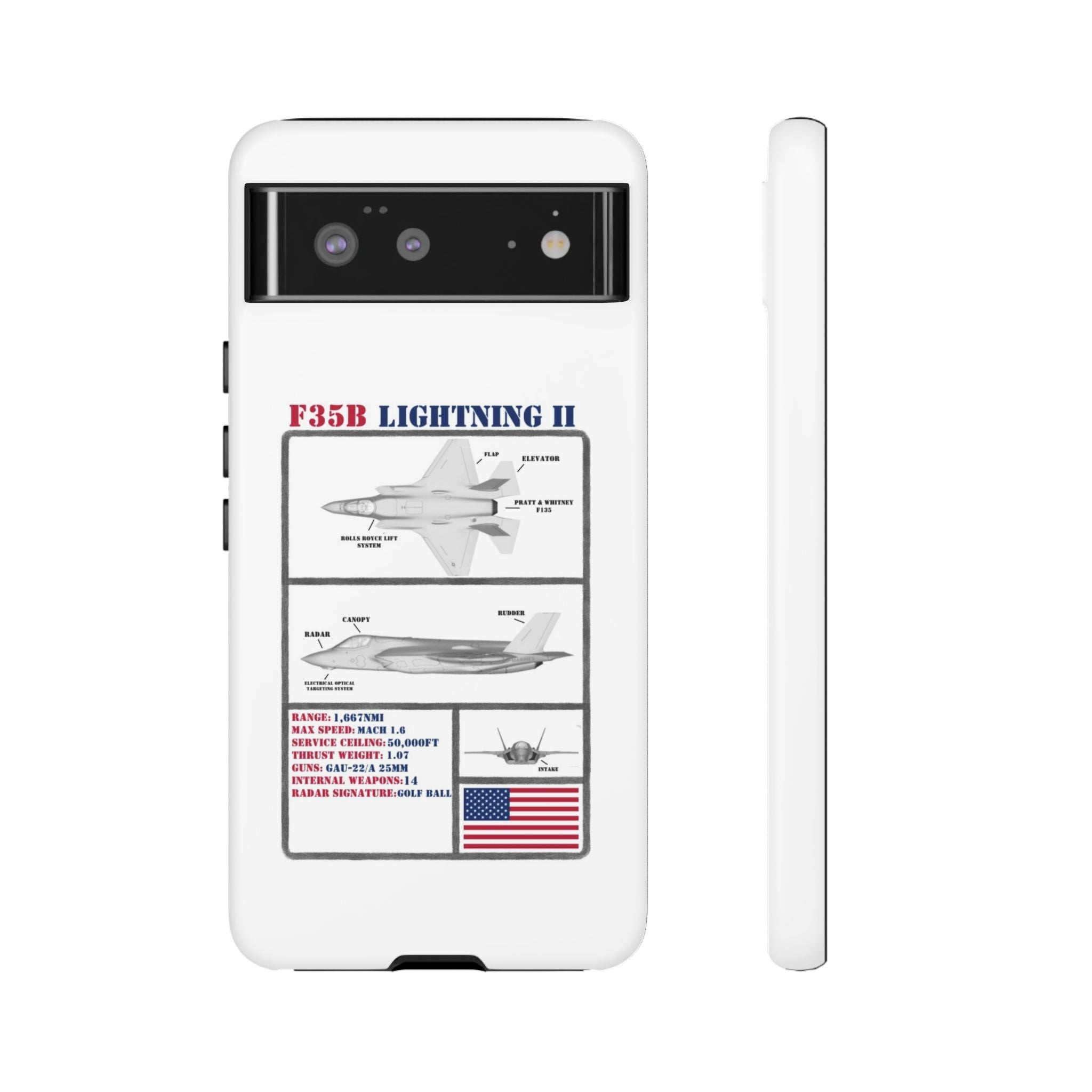 F-35 Lightning II Schematic edition phone case (USAF Colour-Way)