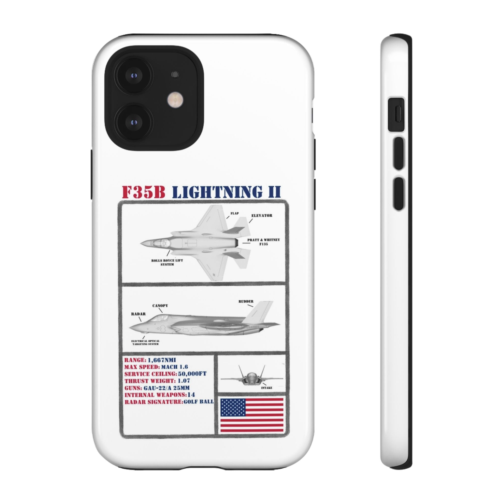 F-35 Lightning II Schematic edition phone case (USAF Colour-Way)