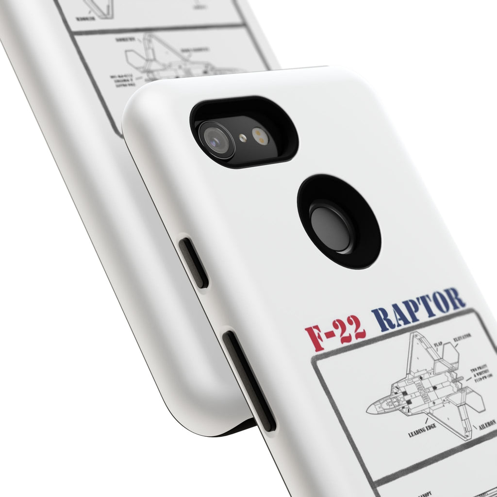 F-22 Raptor Schematic edition phone case (USAF Colour-Way)