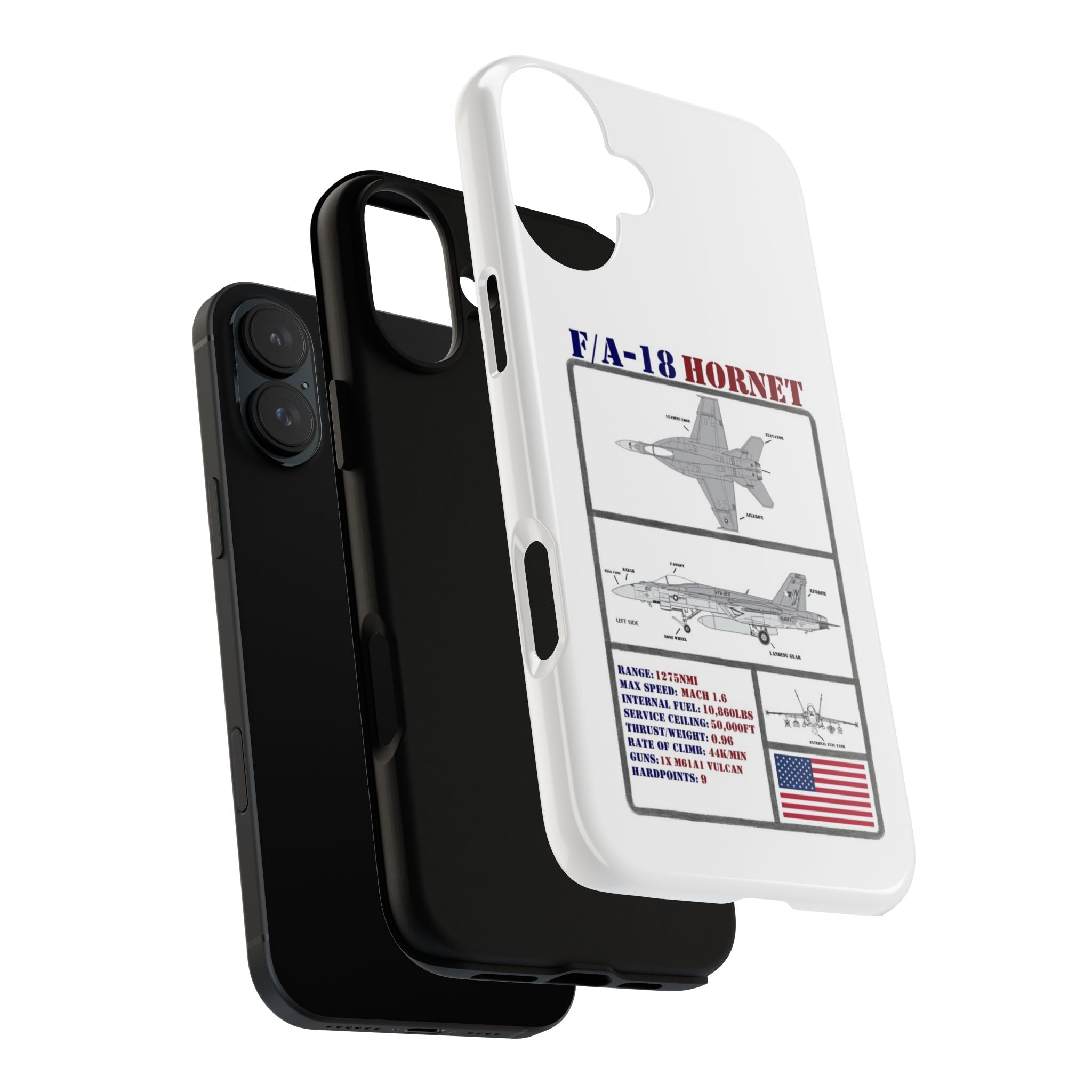 F/A-18 Hornet Schematic edition phone case (USAF Colour-Way)