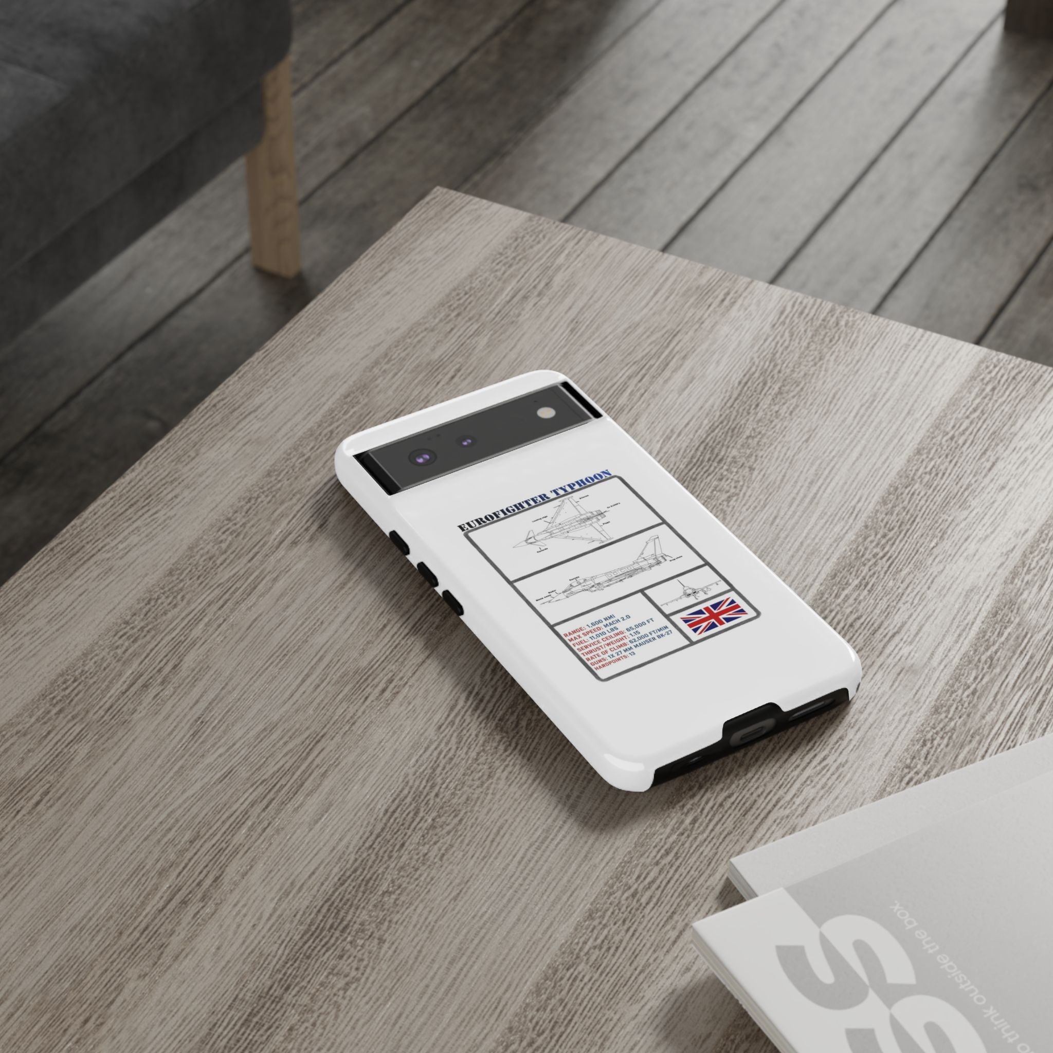 Eurofighter typhoon Schematic edition phone case (RAF Colour-Way)