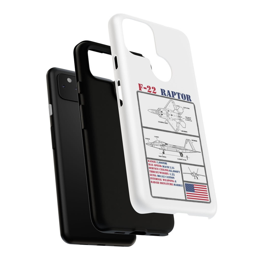 F-22 Raptor Schematic edition phone case (USAF Colour-Way)