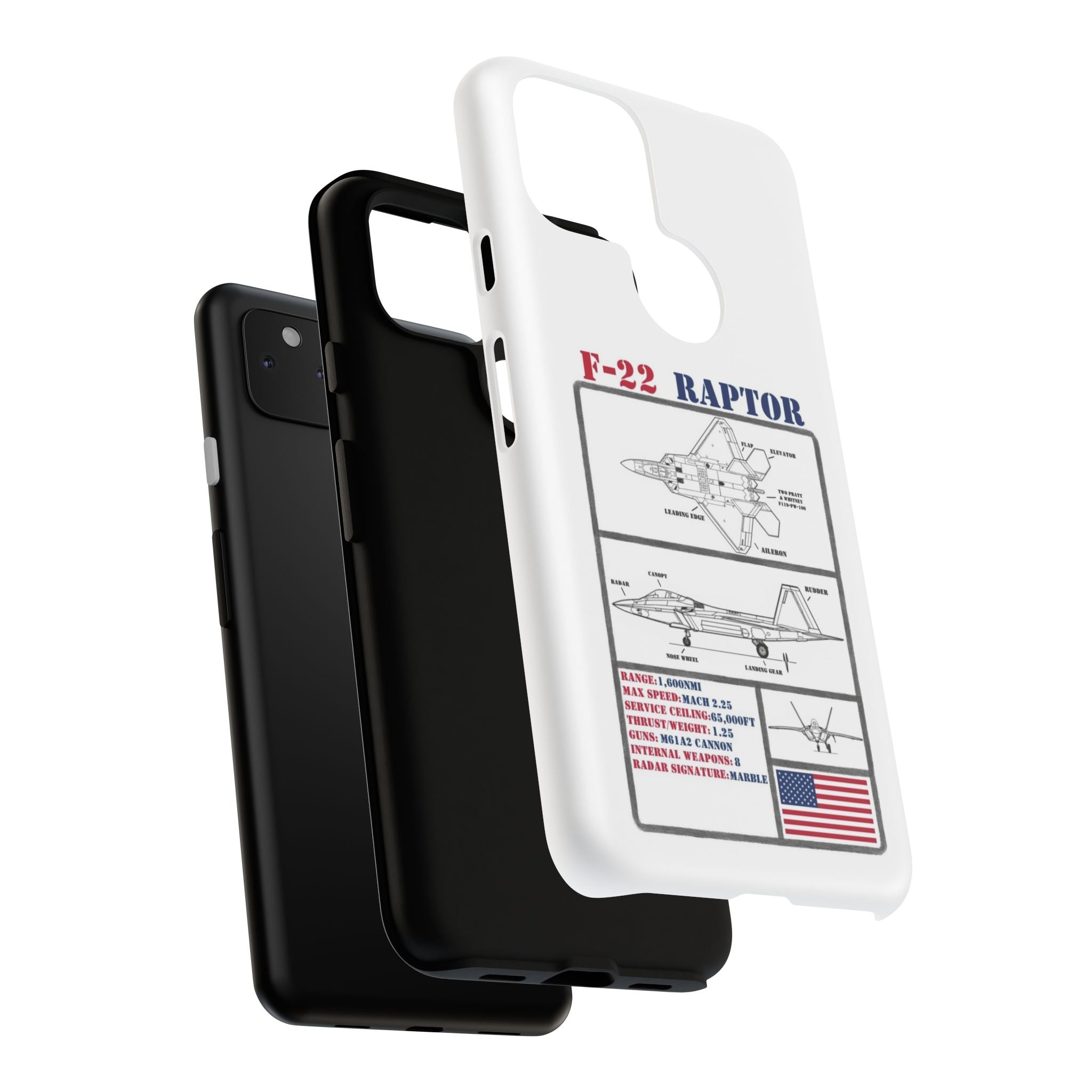 F-22 Raptor Schematic edition phone case (USAF Colour-Way)