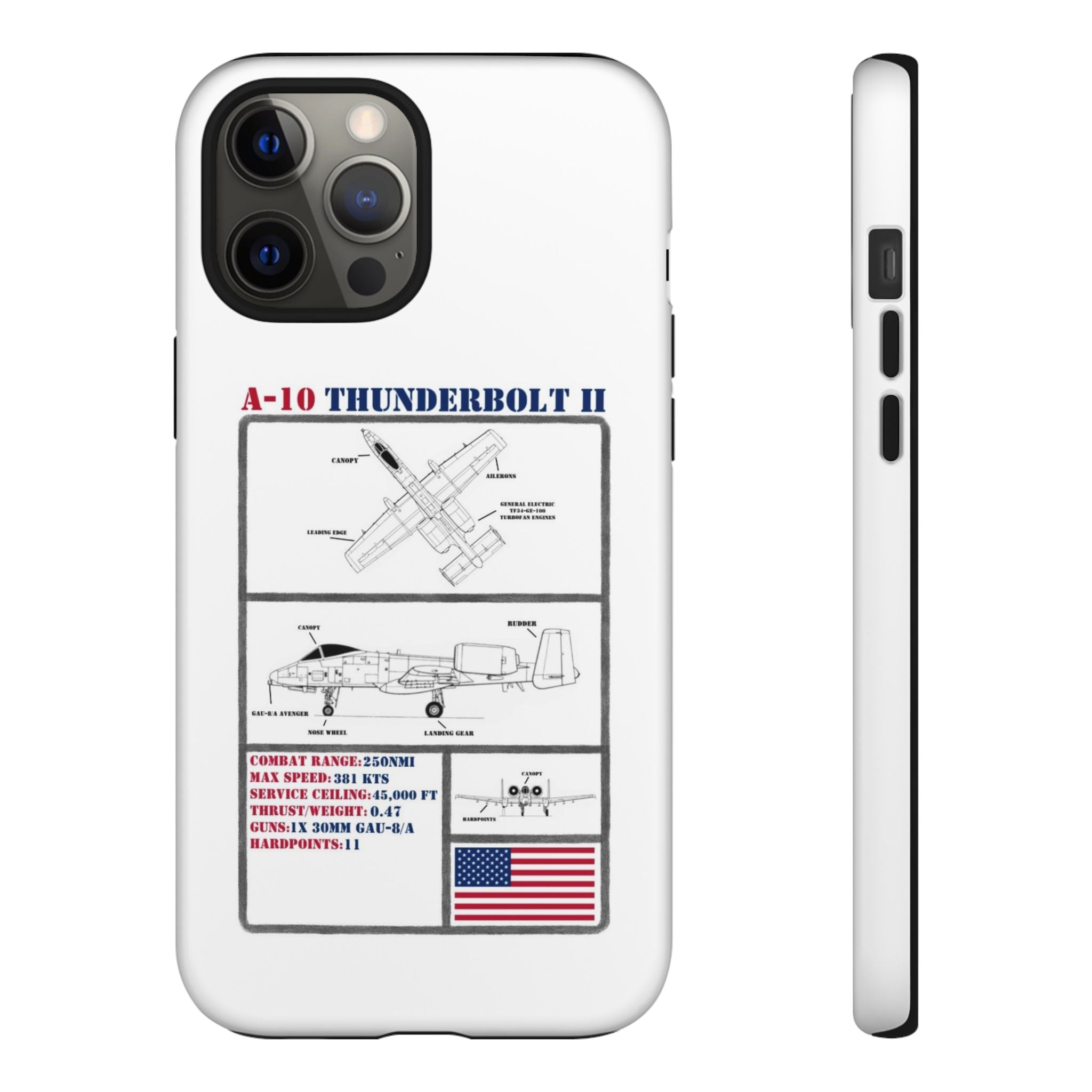 A-10 Thunderbolt Schematic edition phone case (USAF Colour-Way)