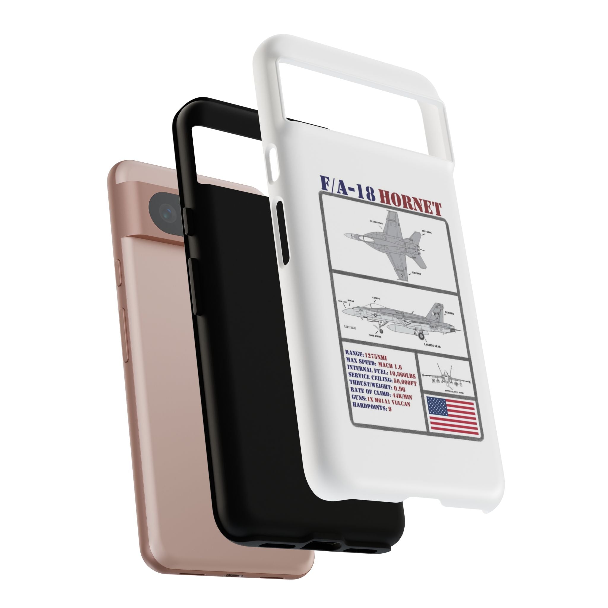 F/A-18 Hornet Schematic edition phone case (USAF Colour-Way)