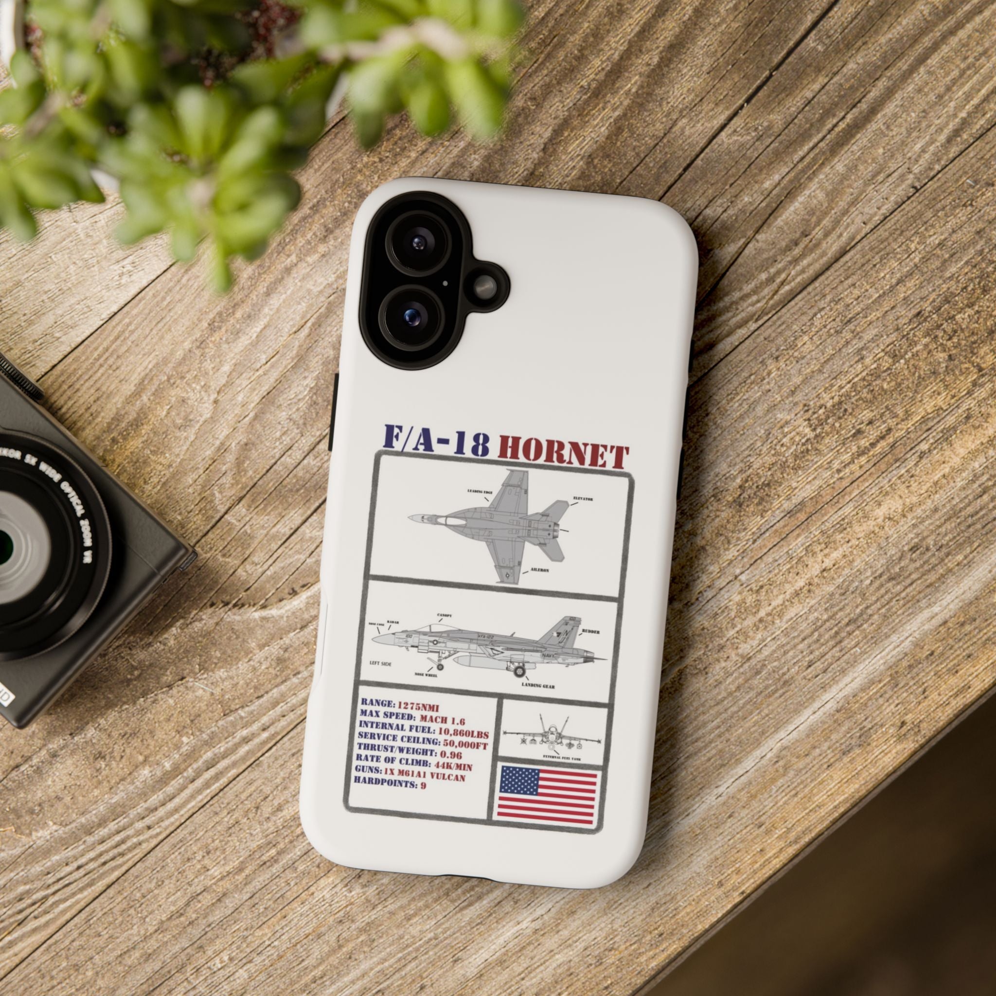 F/A-18 Hornet Schematic edition phone case (USAF Colour-Way)