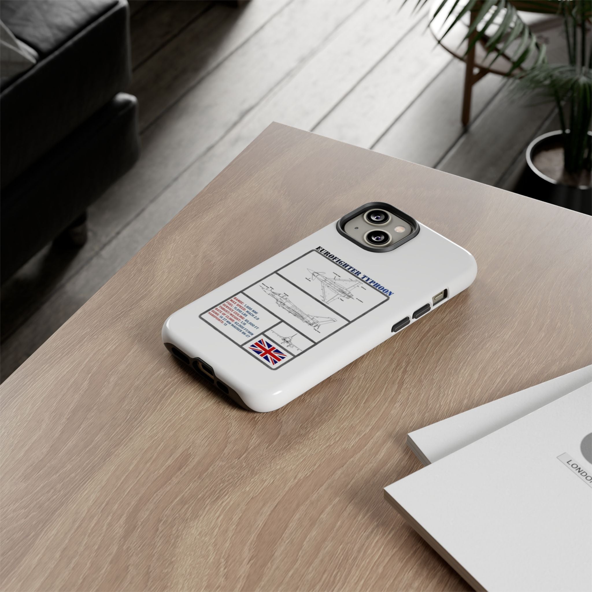 Eurofighter typhoon Schematic edition phone case (RAF Colour-Way)