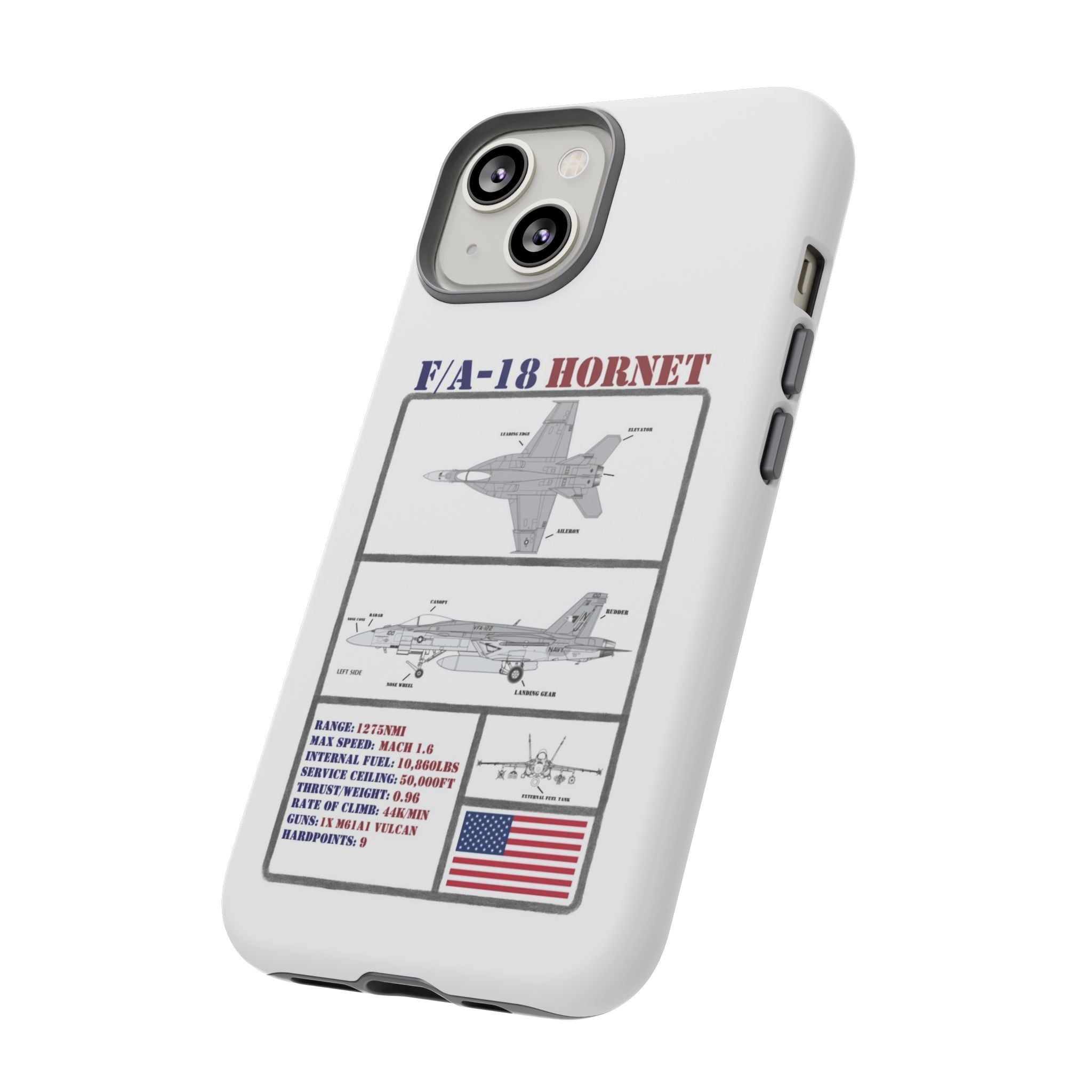 F/A-18 Hornet Schematic edition phone case (USAF Colour-Way)