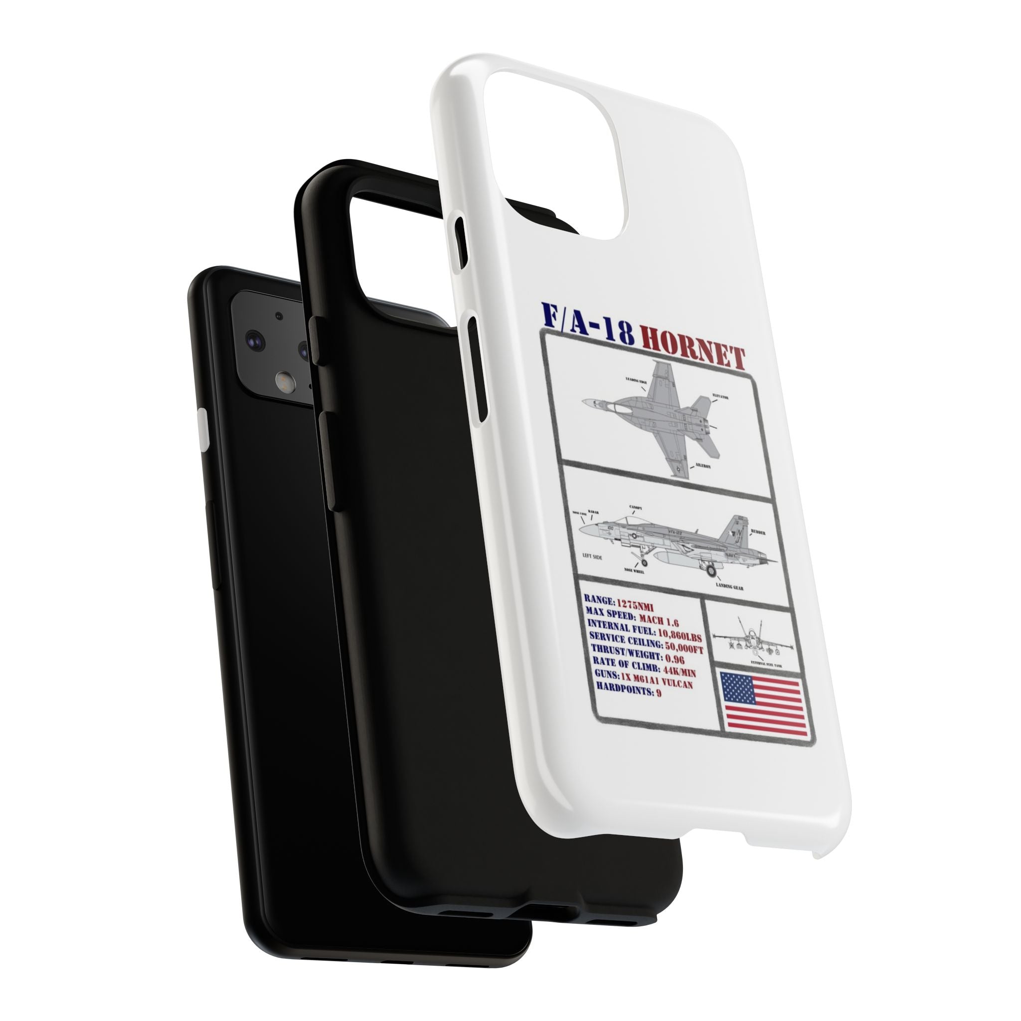 F/A-18 Hornet Schematic edition phone case (USAF Colour-Way)