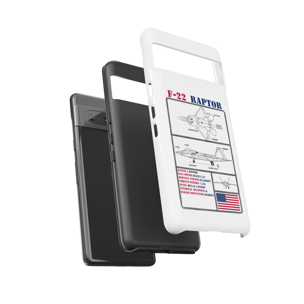 F-22 Raptor Schematic edition phone case (USAF Colour-Way)