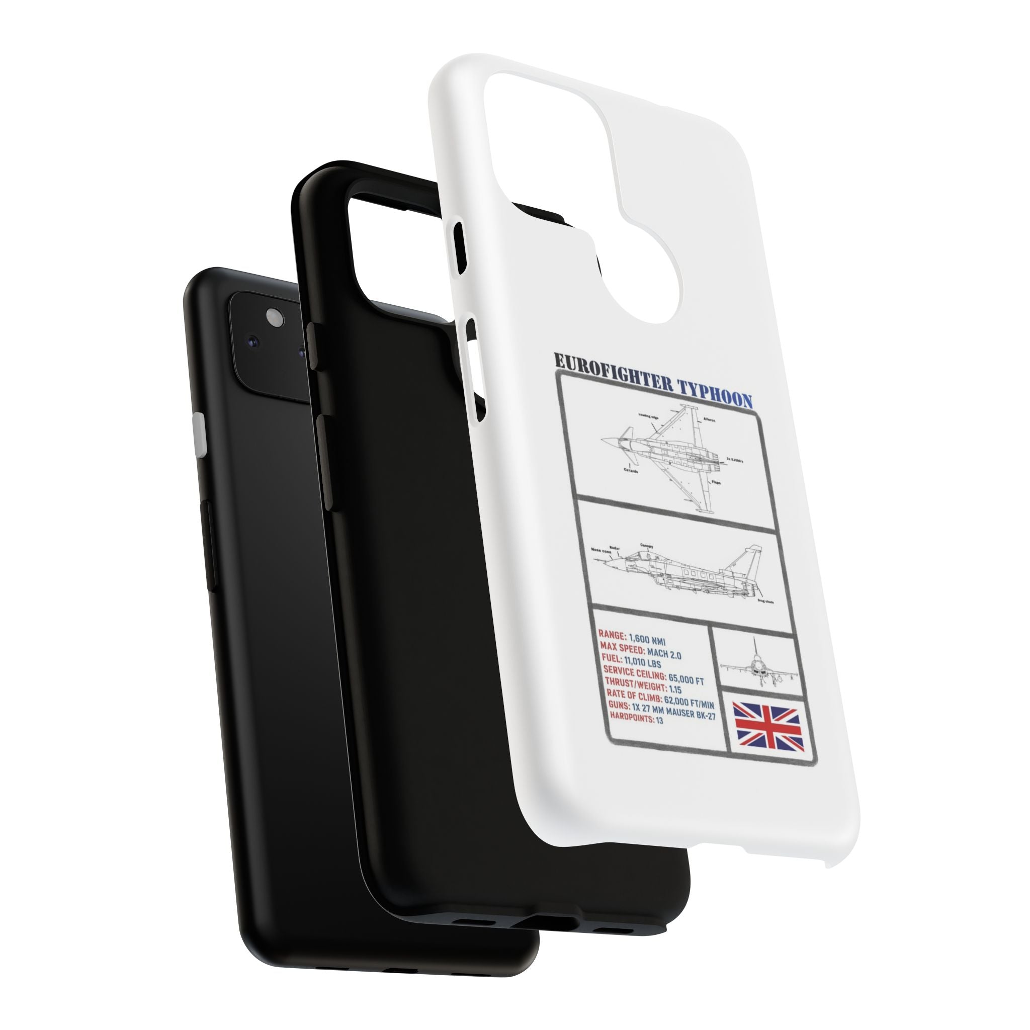 Eurofighter typhoon Schematic edition phone case (RAF Colour-Way)