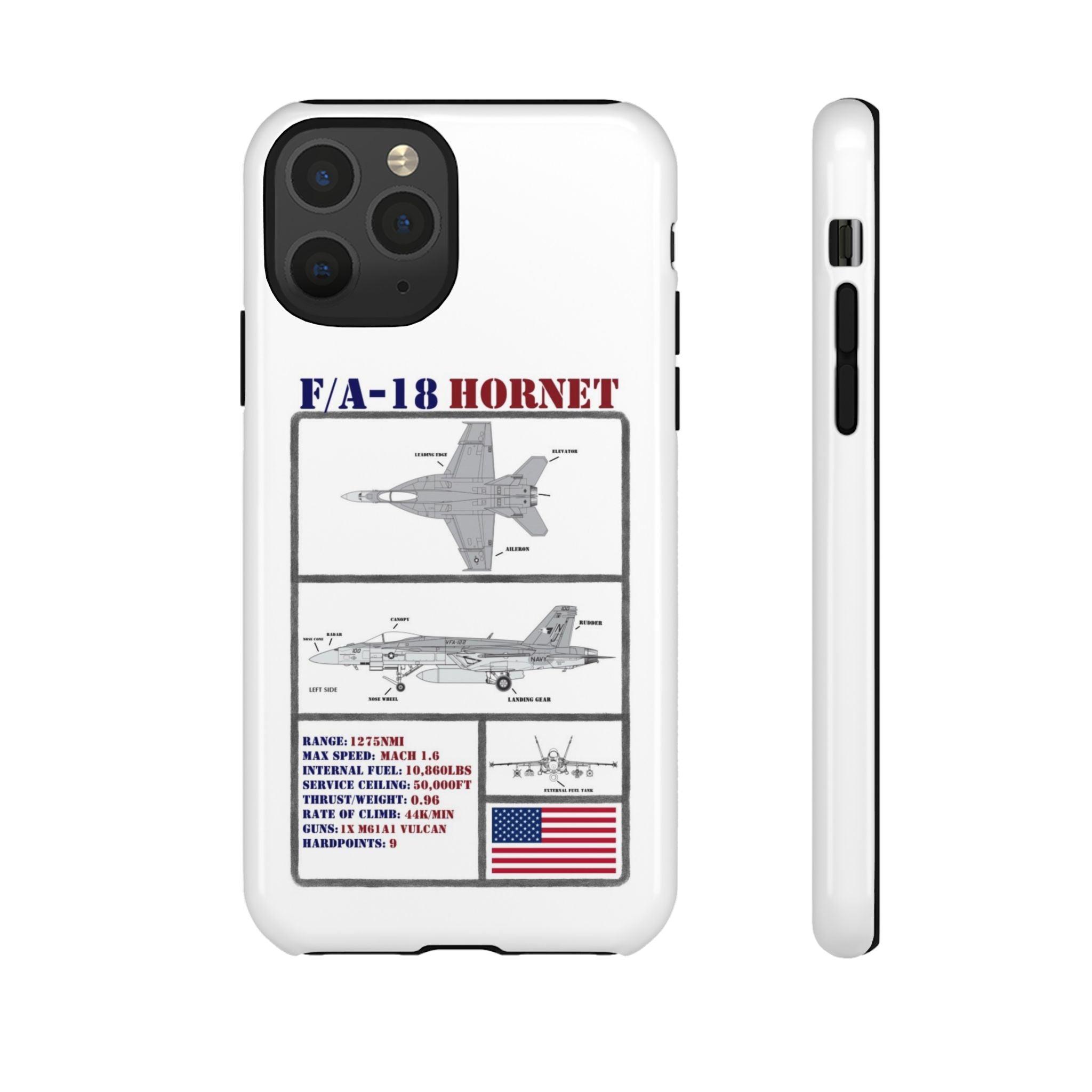 F/A-18 Hornet Schematic edition phone case (USAF Colour-Way)