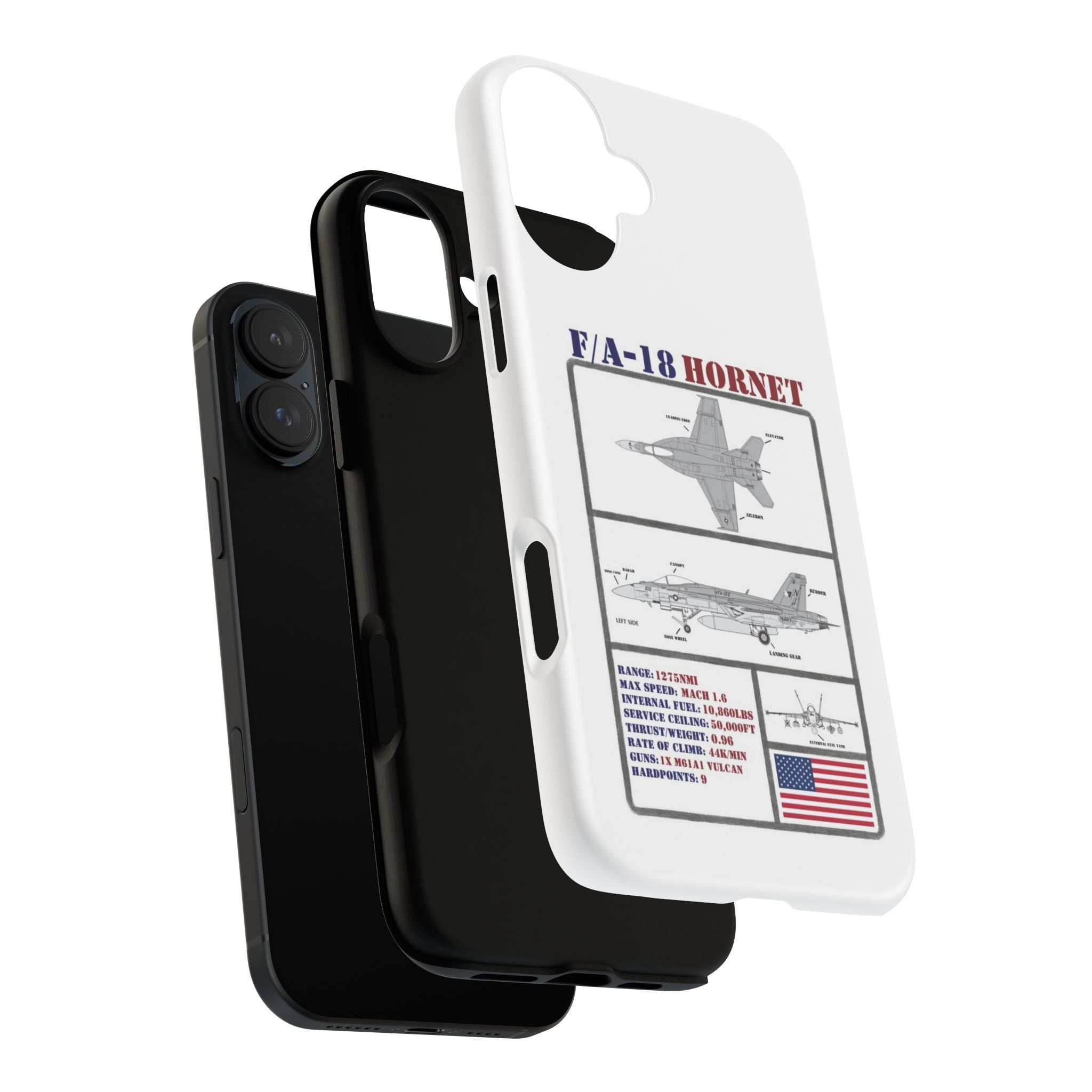 F/A-18 Hornet Schematic edition phone case (USAF Colour-Way)