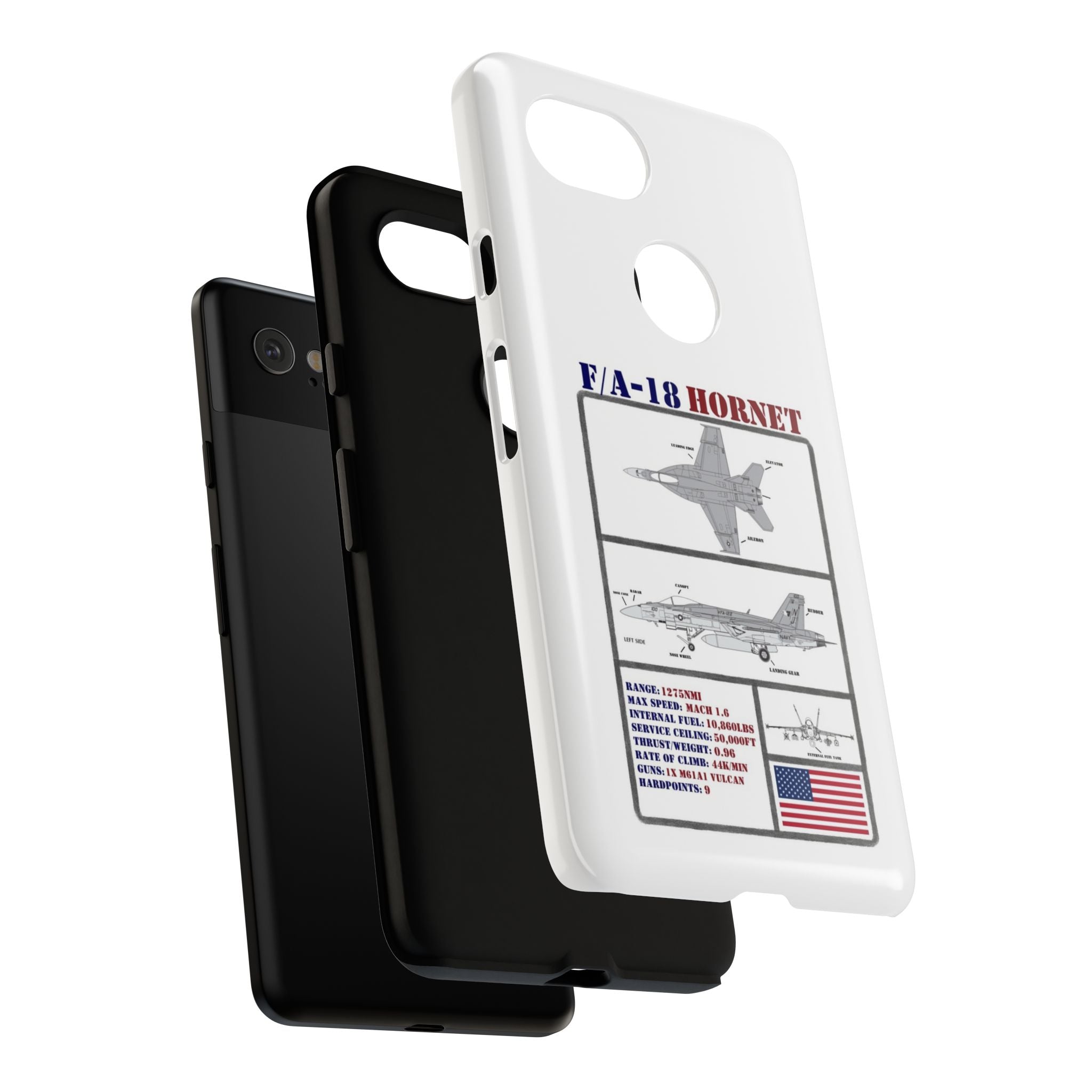 F/A-18 Hornet Schematic edition phone case (USAF Colour-Way)