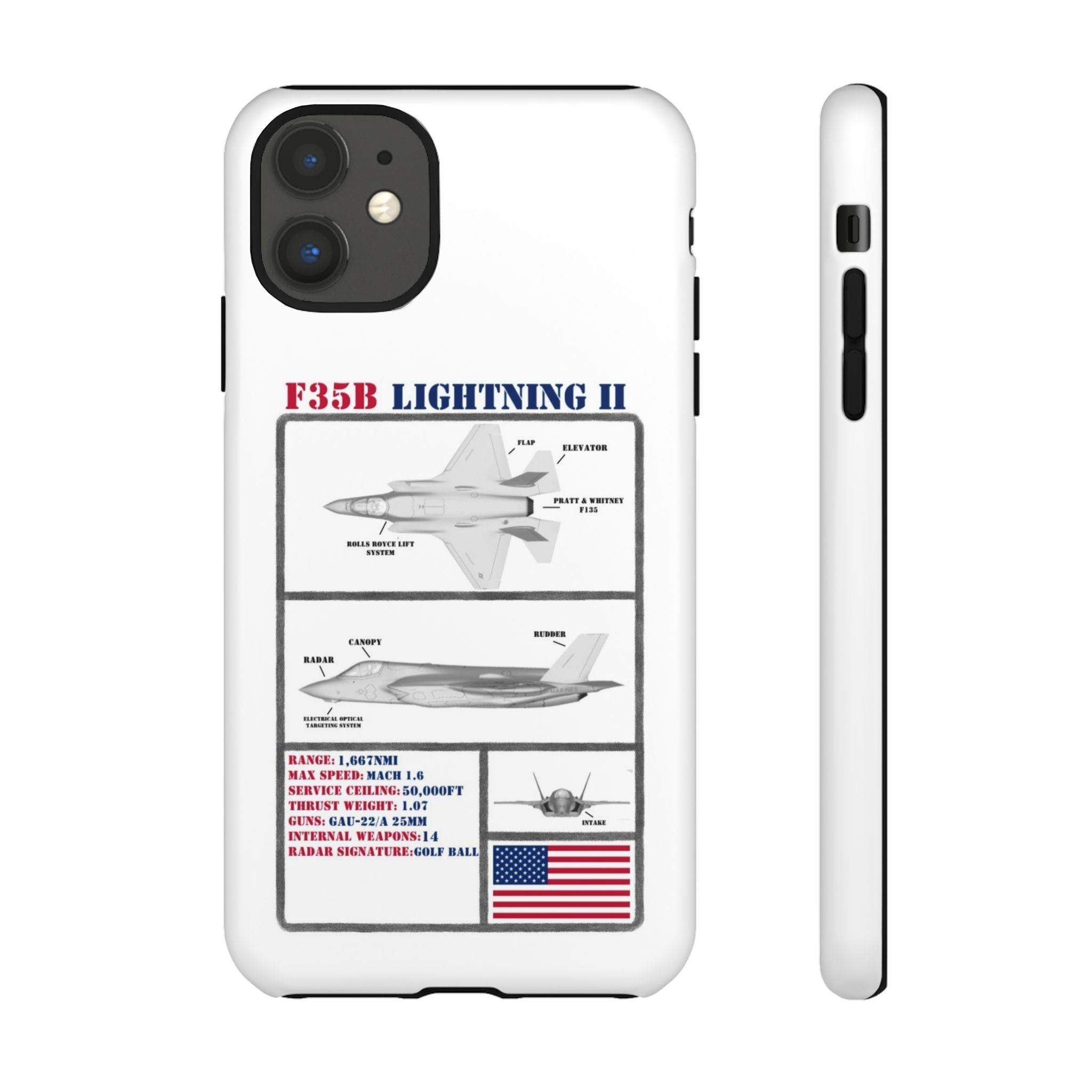 F-35 Lightning II Schematic edition phone case (USAF Colour-Way)