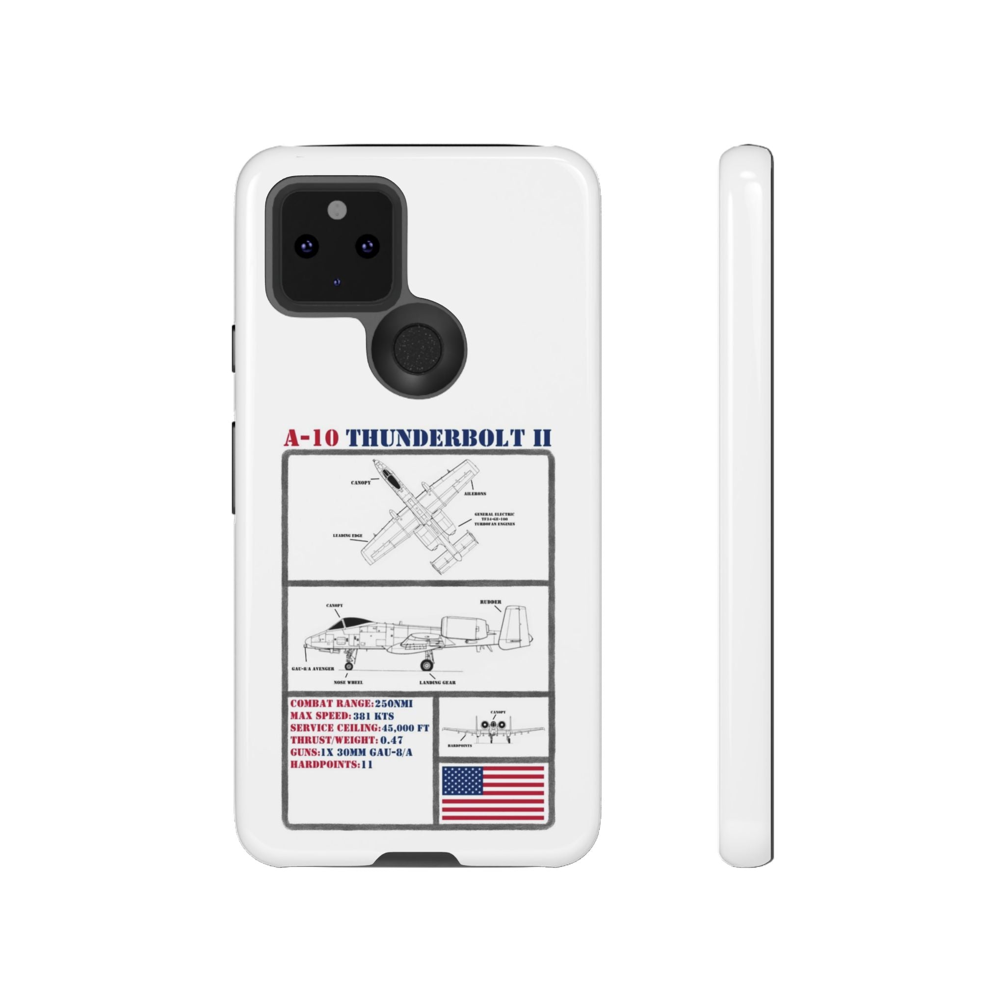 A-10 Thunderbolt Schematic edition phone case (USAF Colour-Way)