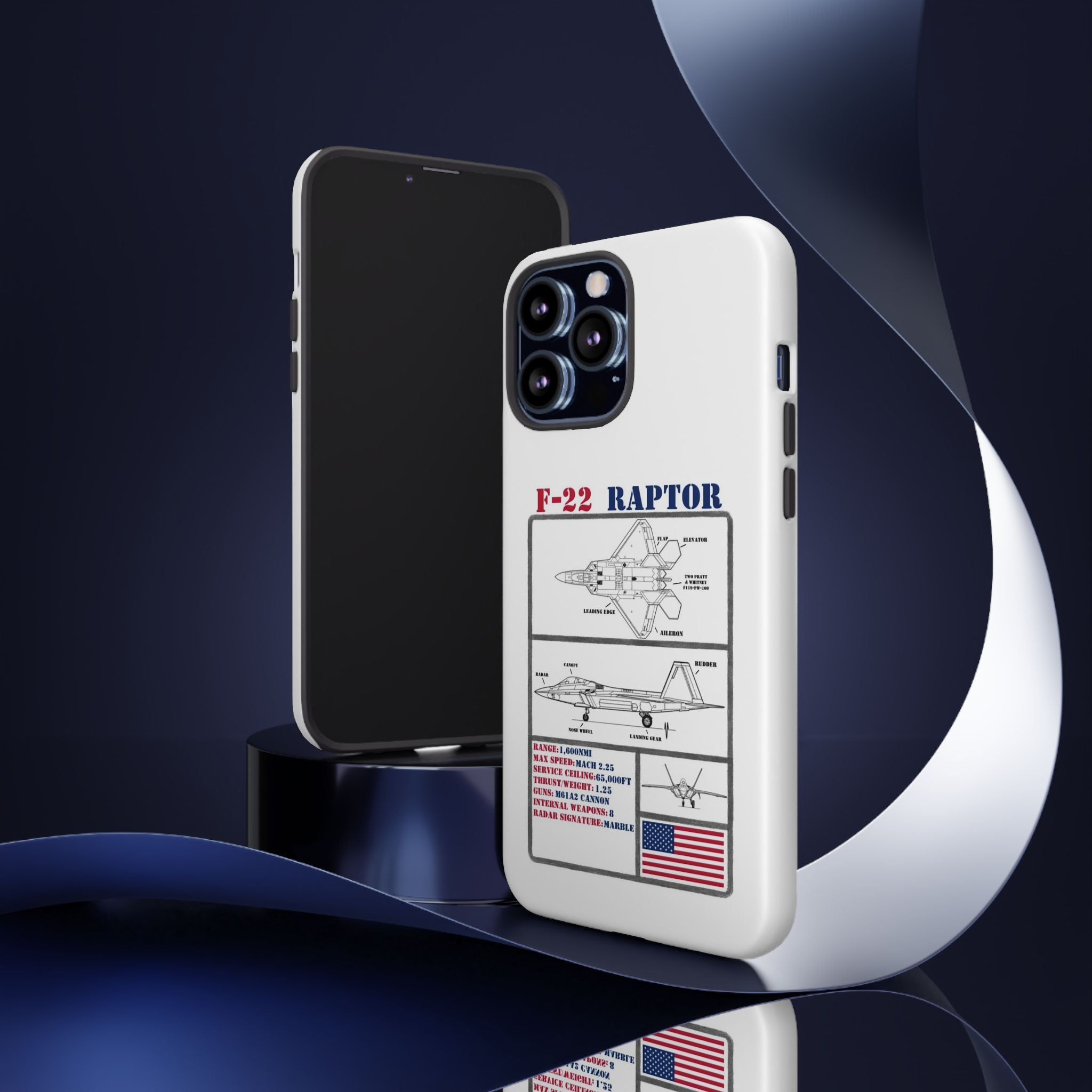 F-22 Raptor Schematic edition phone case (USAF Colour-Way)