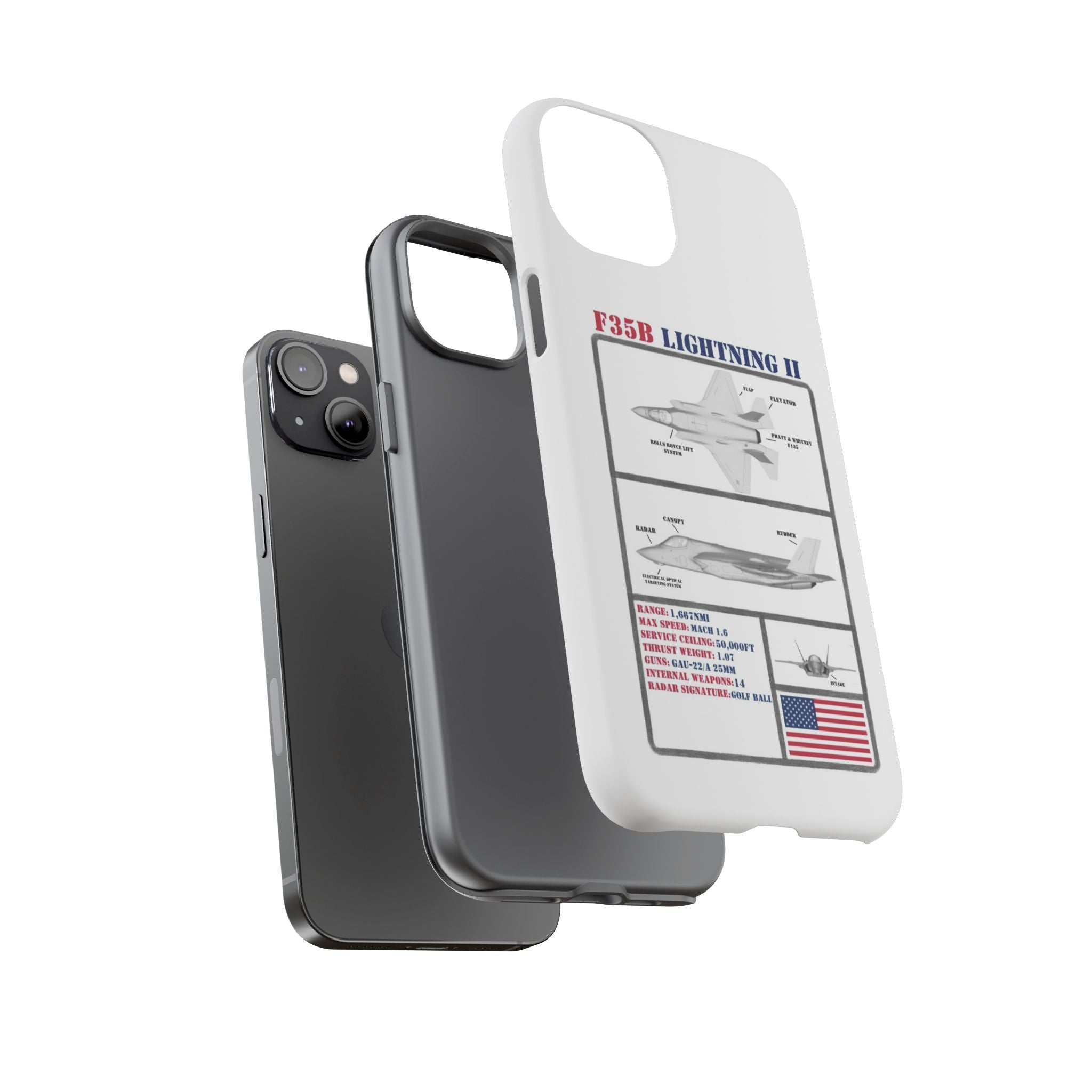 F-35 Lightning II Schematic edition phone case (USAF Colour-Way)