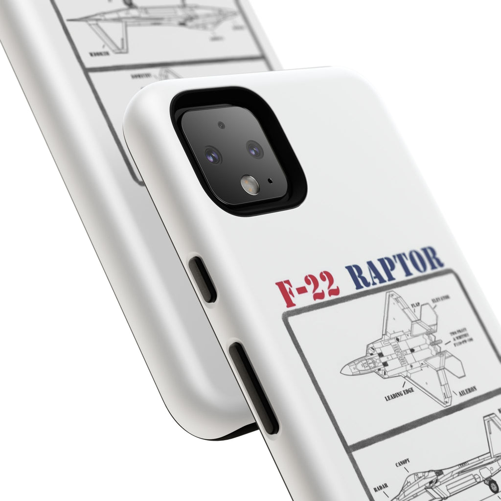 F-22 Raptor Schematic edition phone case (USAF Colour-Way)