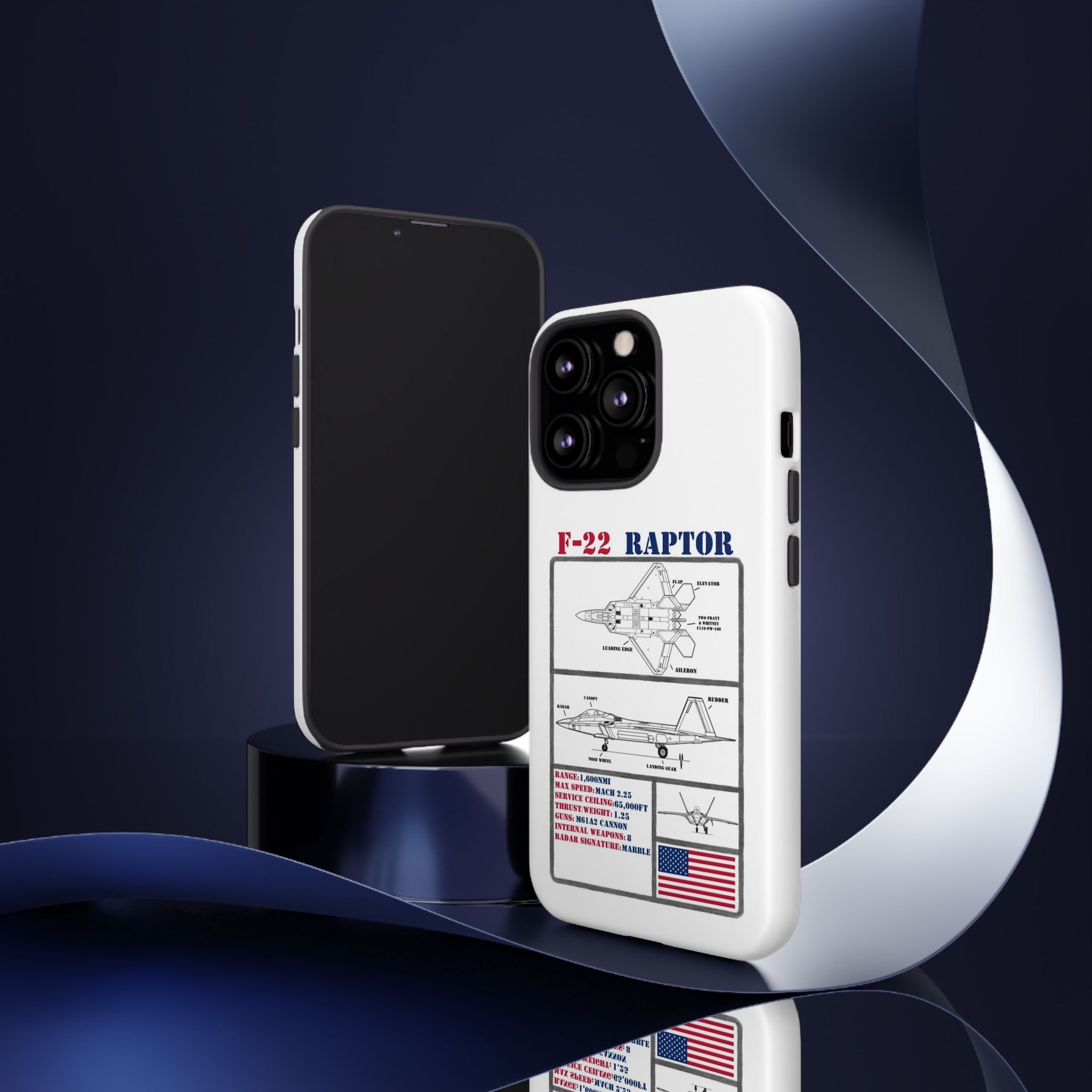 F-22 Raptor Schematic edition phone case (USAF Colour-Way)