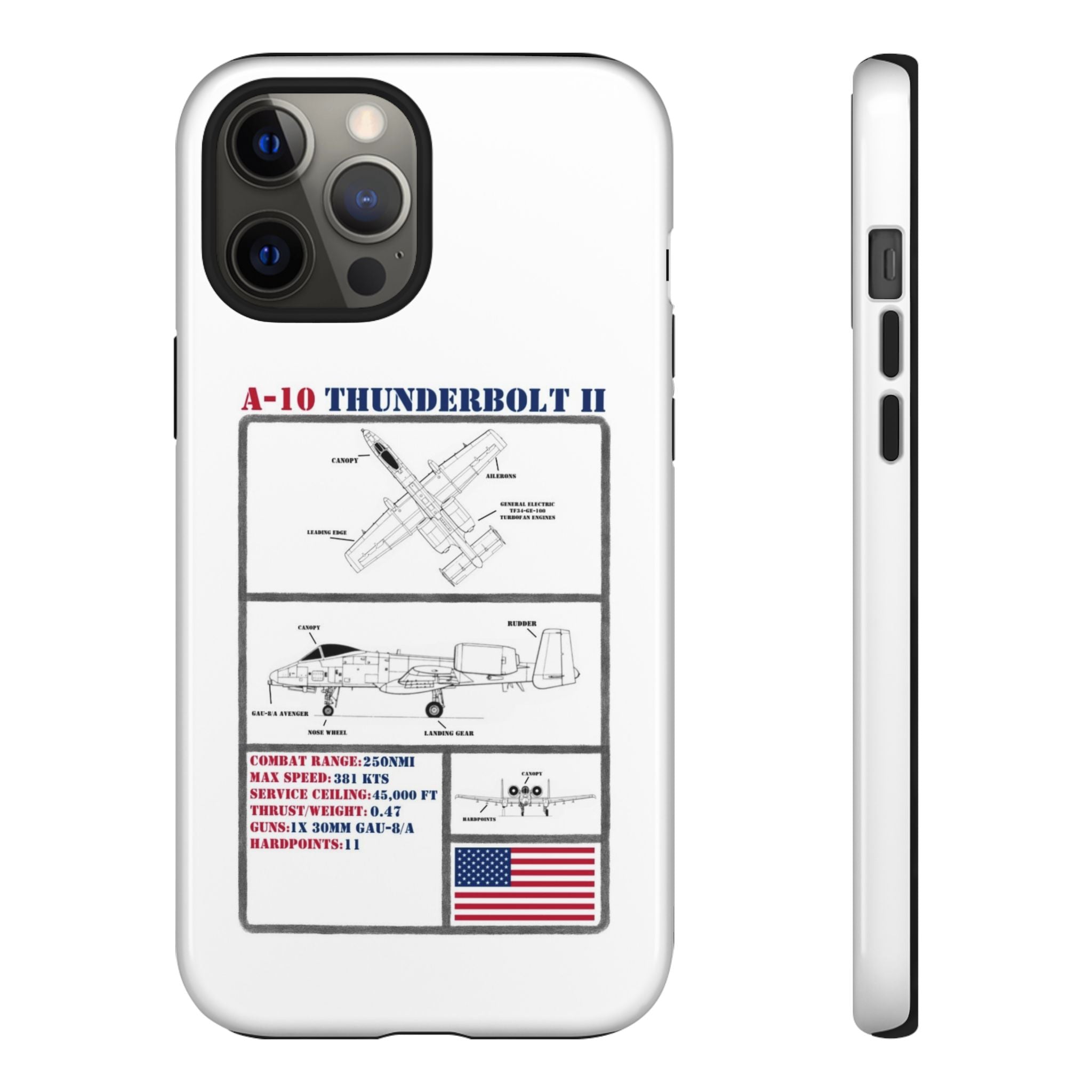 A-10 Thunderbolt Schematic edition phone case (USAF Colour-Way)