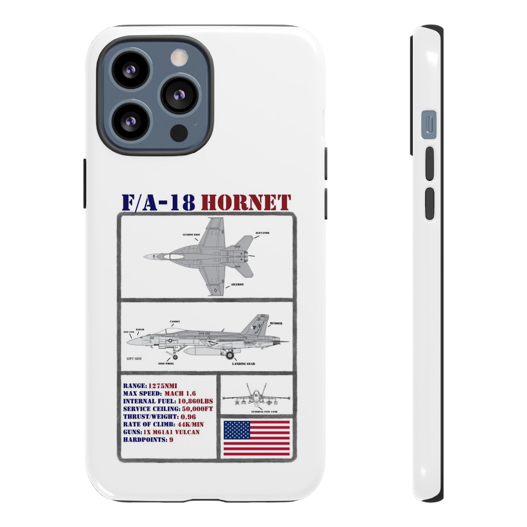 F/A-18 Hornet Schematic edition phone case (USAF Colour-Way)