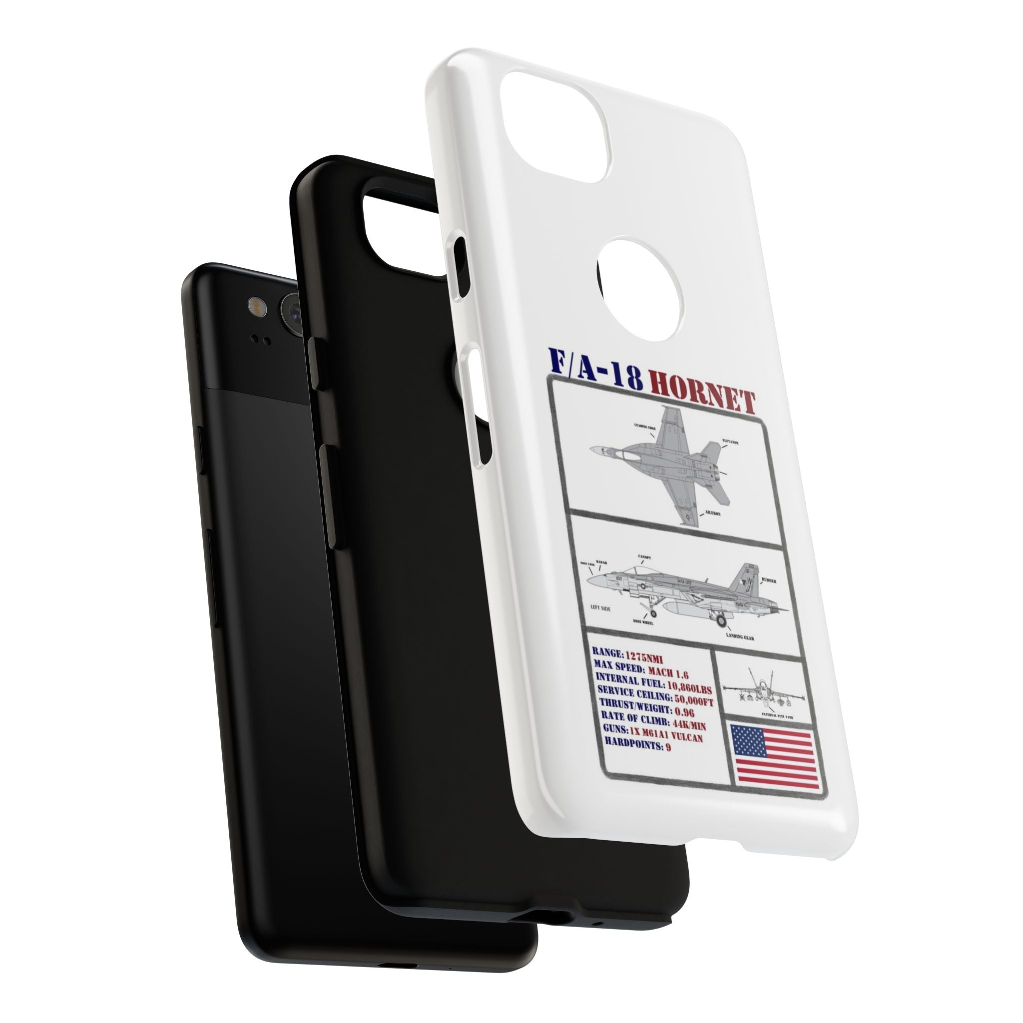 F/A-18 Hornet Schematic edition phone case (USAF Colour-Way)