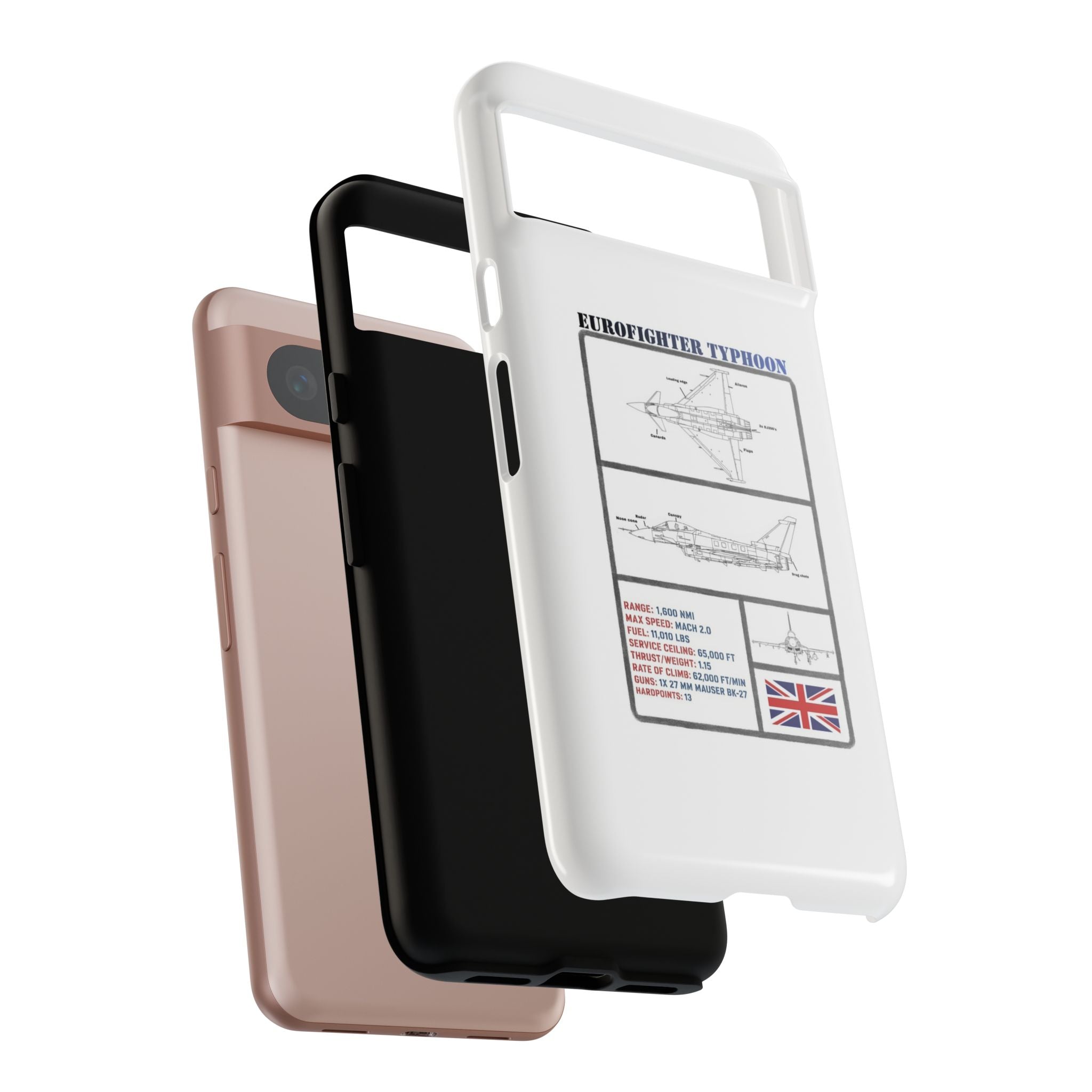 Eurofighter typhoon Schematic edition phone case (RAF Colour-Way)