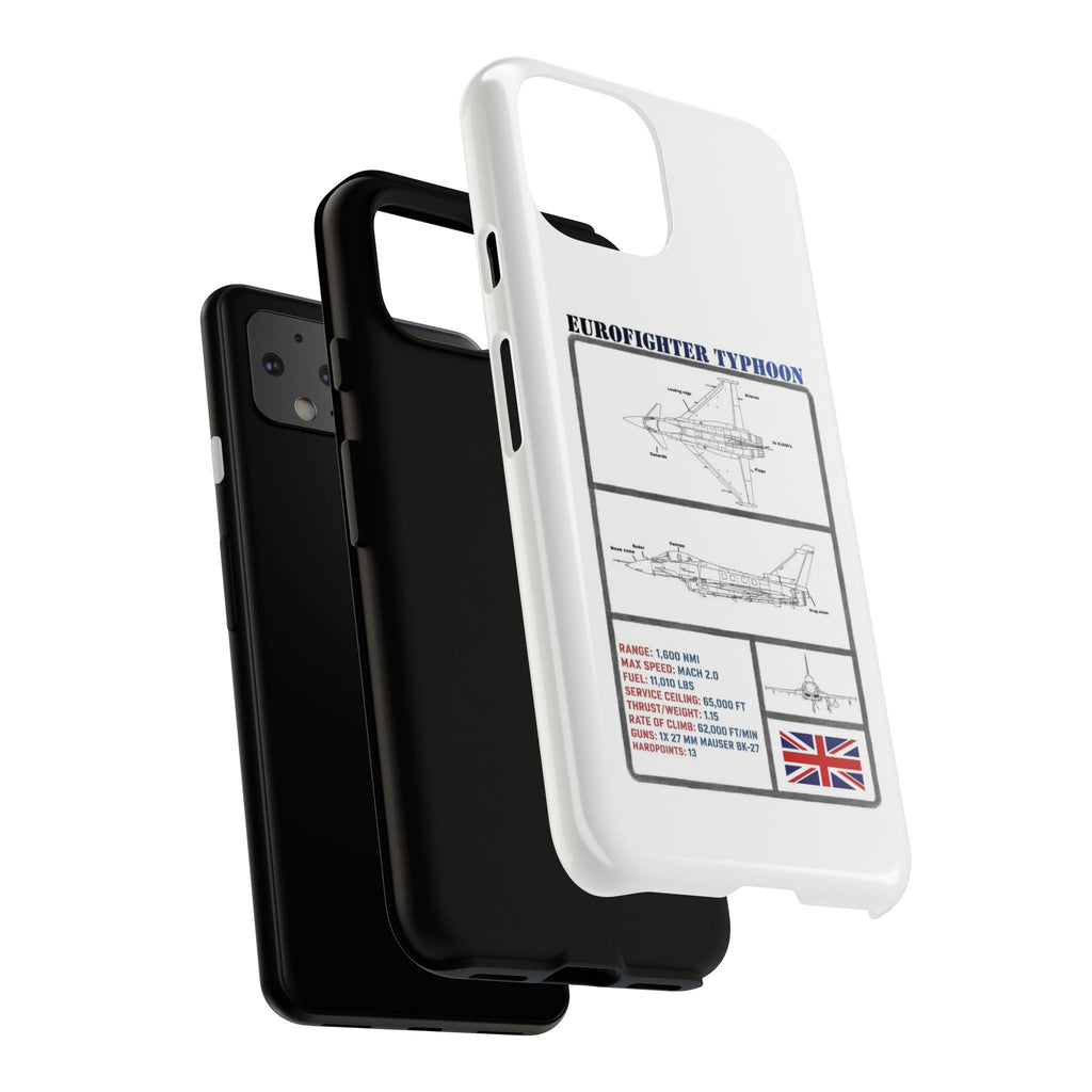 Eurofighter typhoon Schematic edition phone case (RAF Colour-Way)