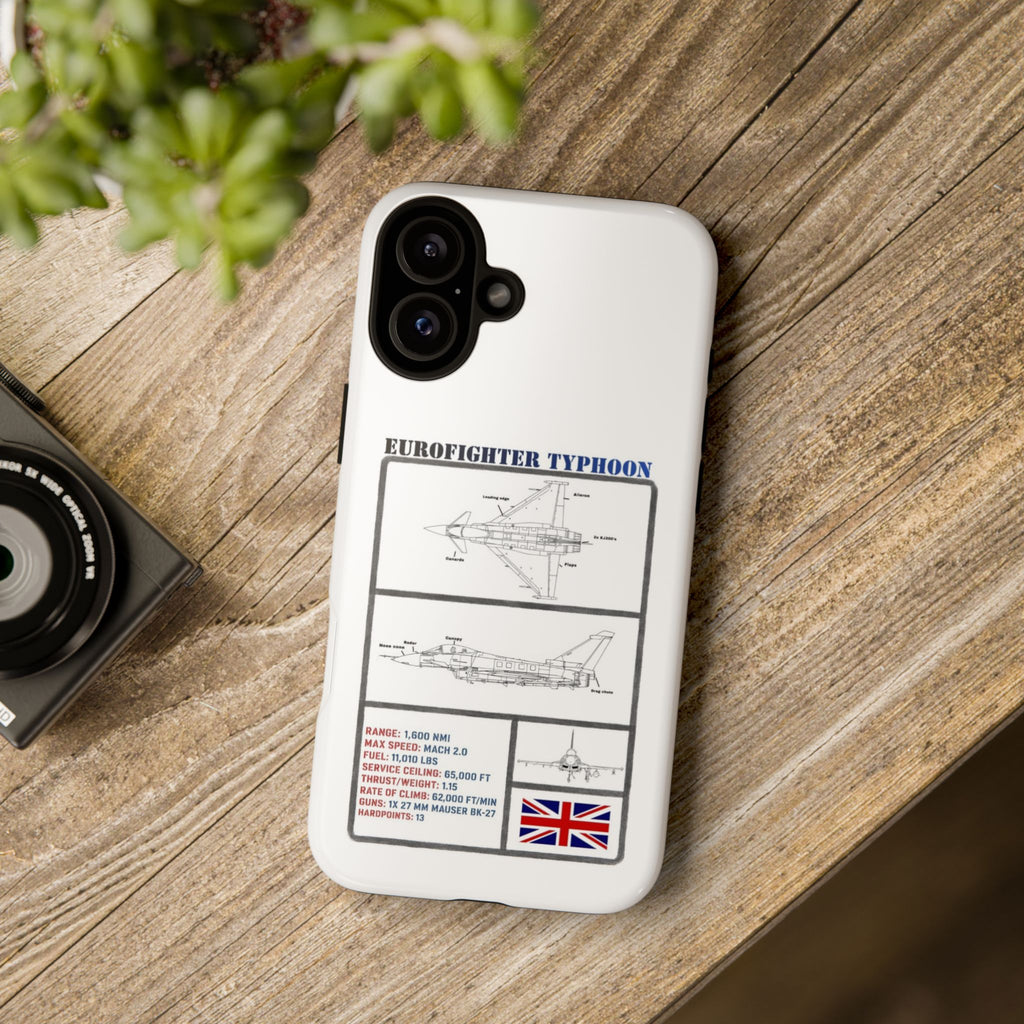 Eurofighter typhoon Schematic edition phone case (RAF Colour-Way)