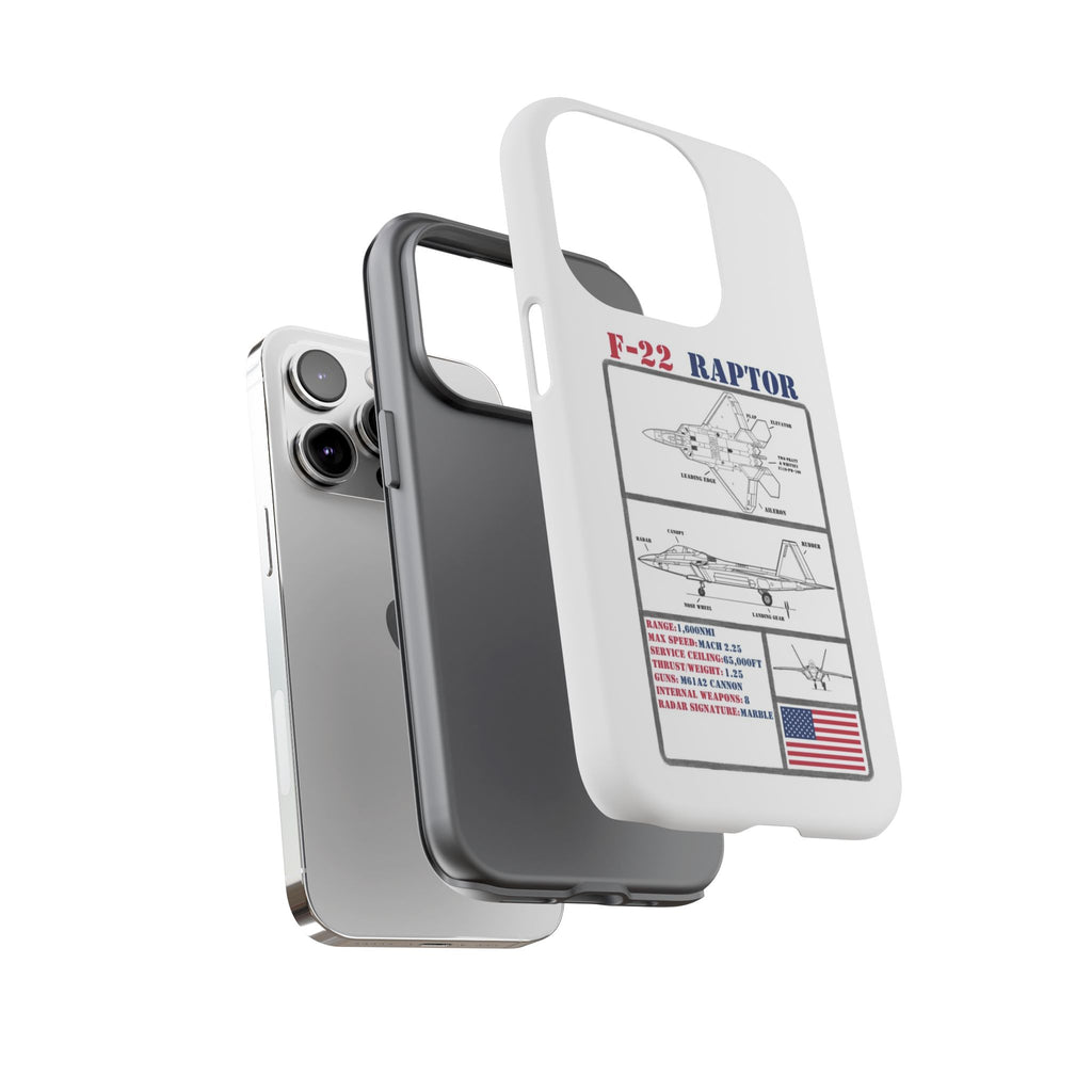 F-22 Raptor Schematic edition phone case (USAF Colour-Way)