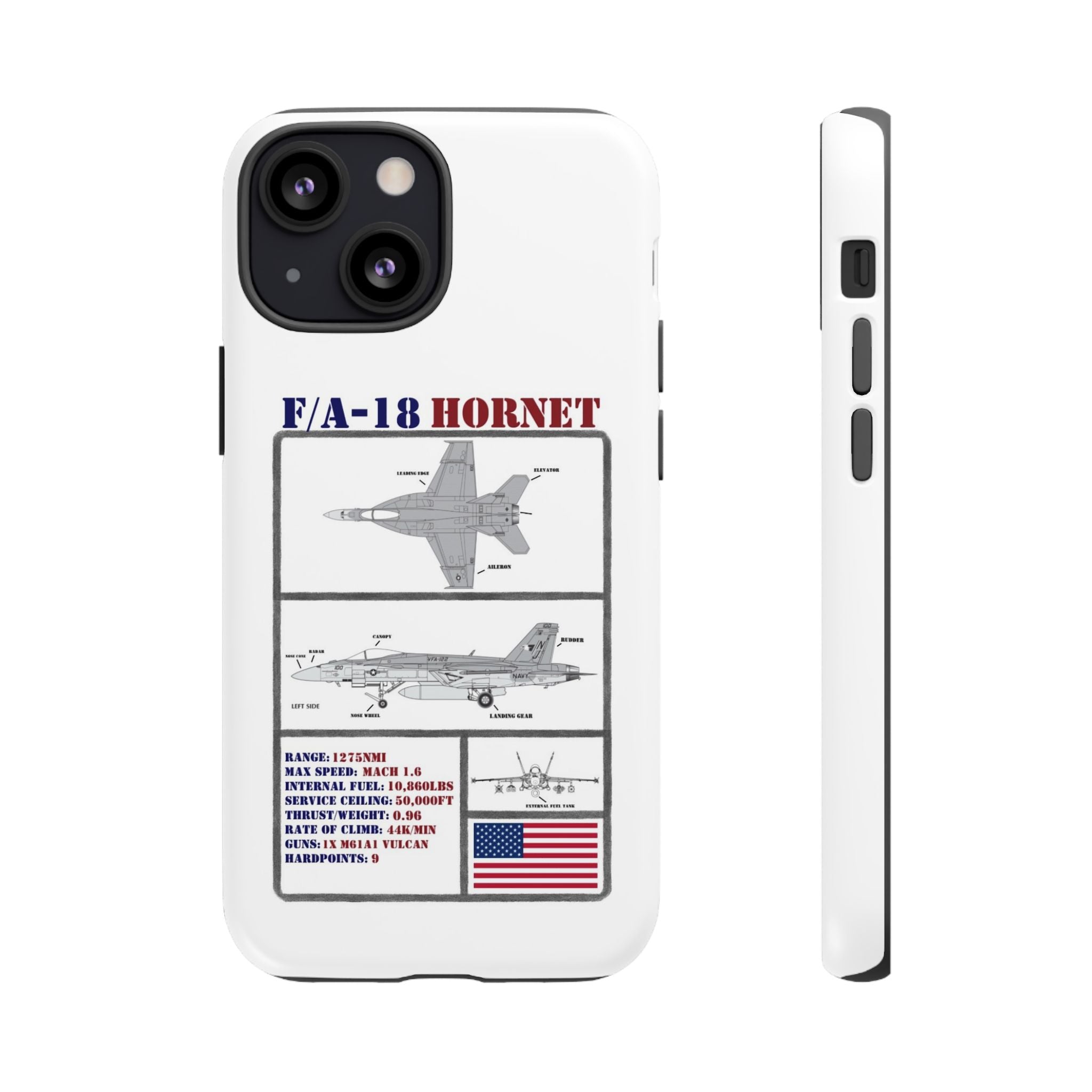 F/A-18 Hornet Schematic edition phone case (USAF Colour-Way)