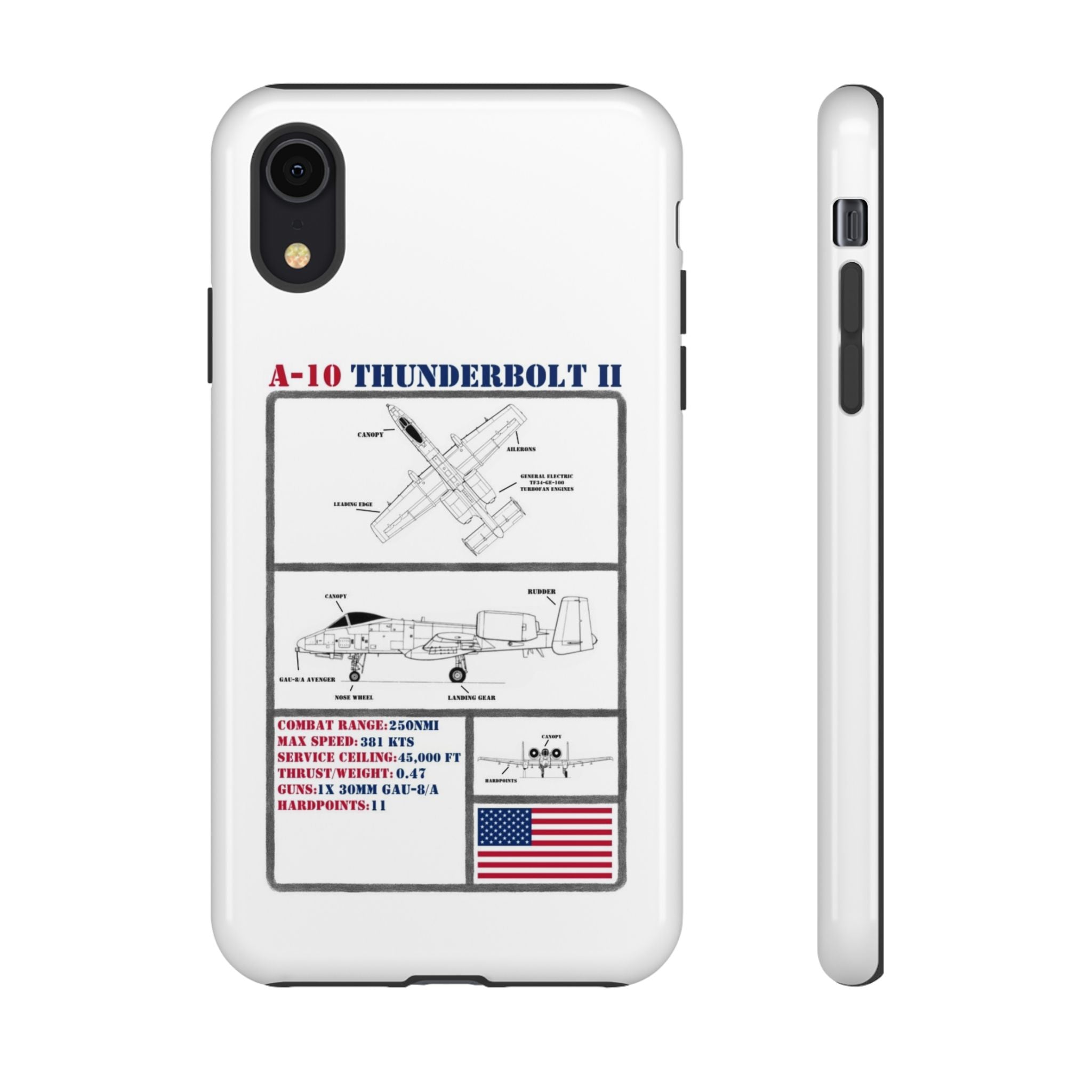 A-10 Thunderbolt Schematic edition phone case (USAF Colour-Way)