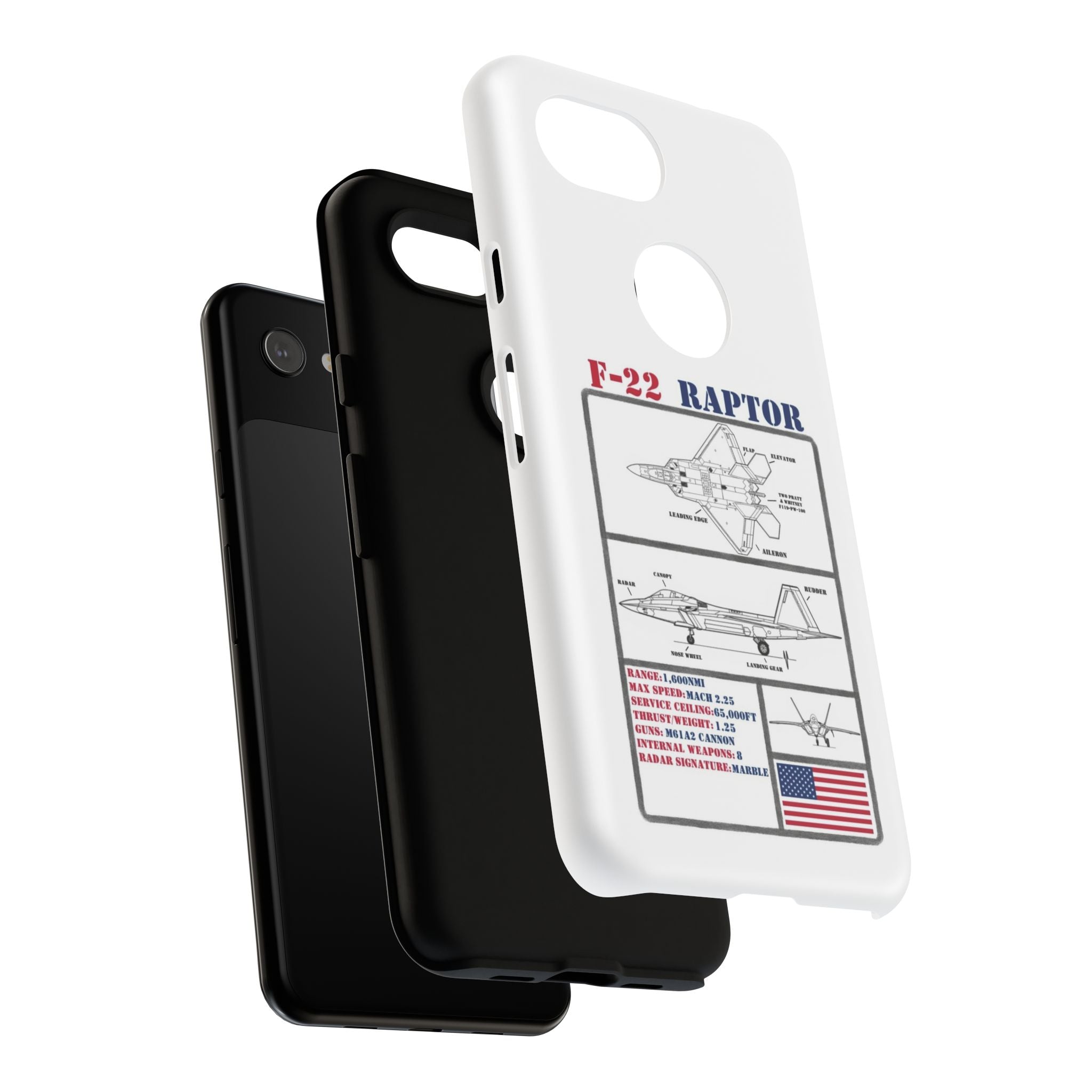 F-22 Raptor Schematic edition phone case (USAF Colour-Way)