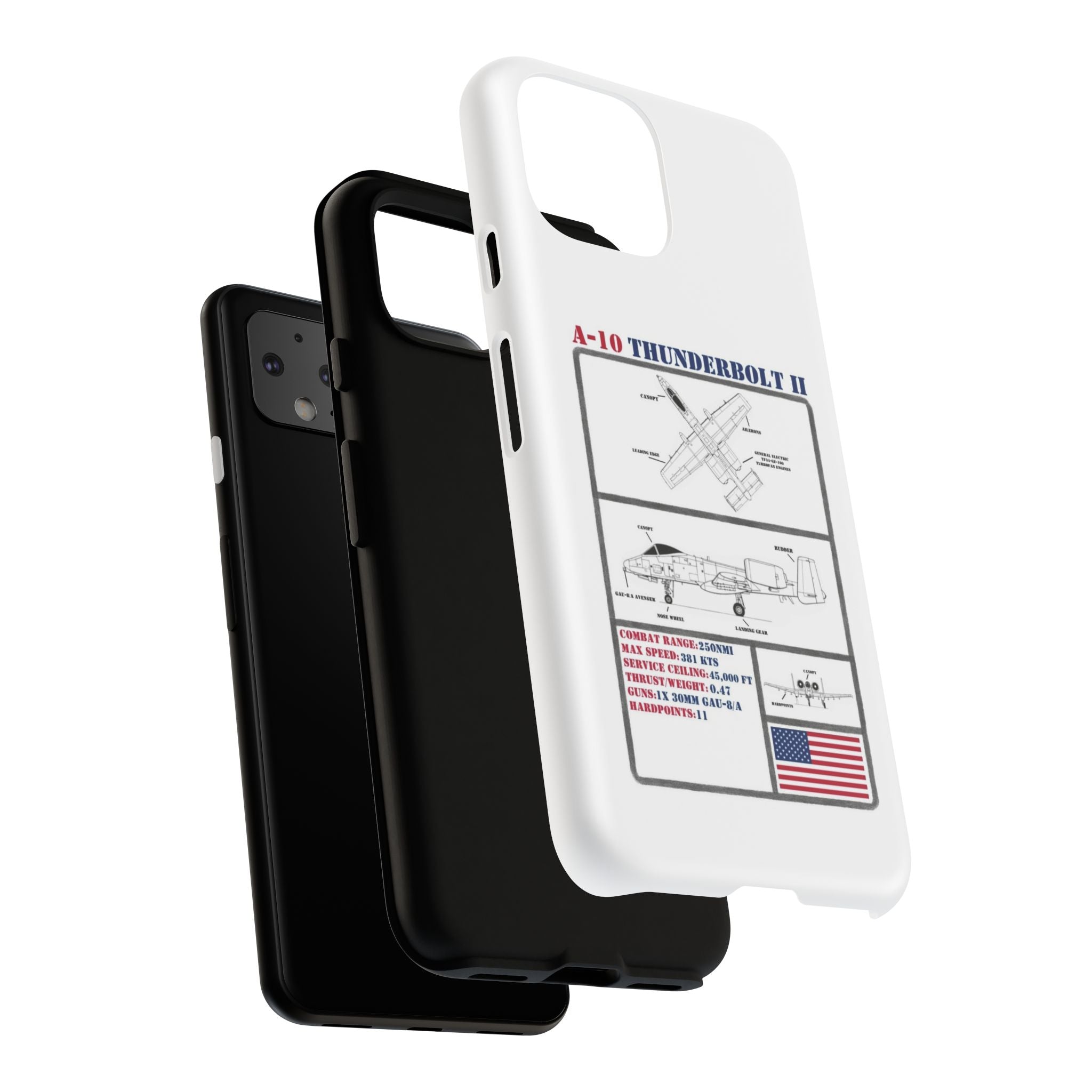 A-10 Thunderbolt Schematic edition phone case (USAF Colour-Way)