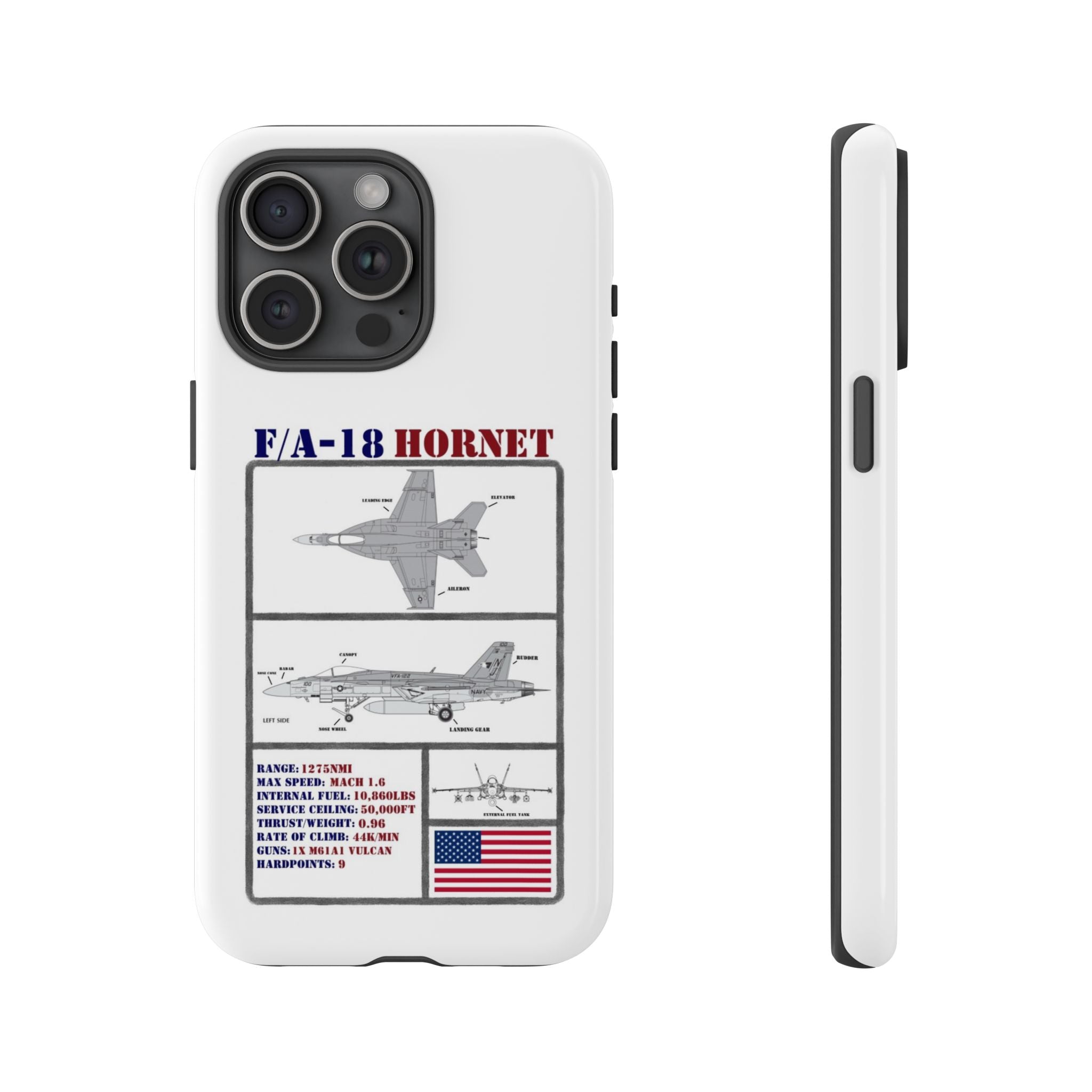 F/A-18 Hornet Schematic edition phone case (USAF Colour-Way)