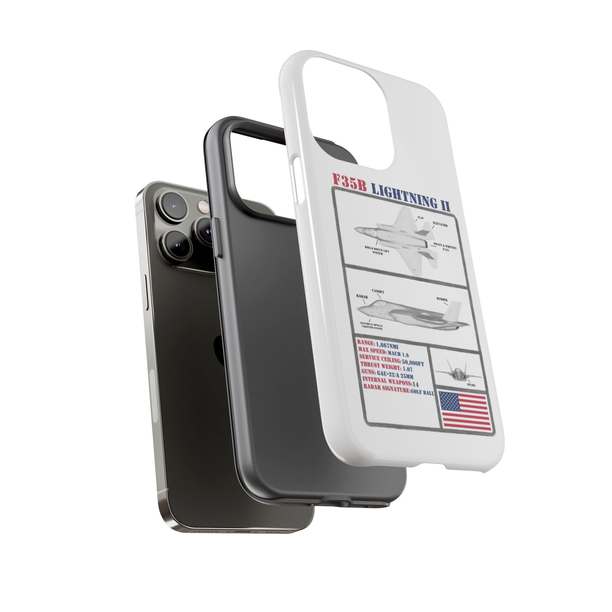 F-35 Lightning II Schematic edition phone case (USAF Colour-Way)