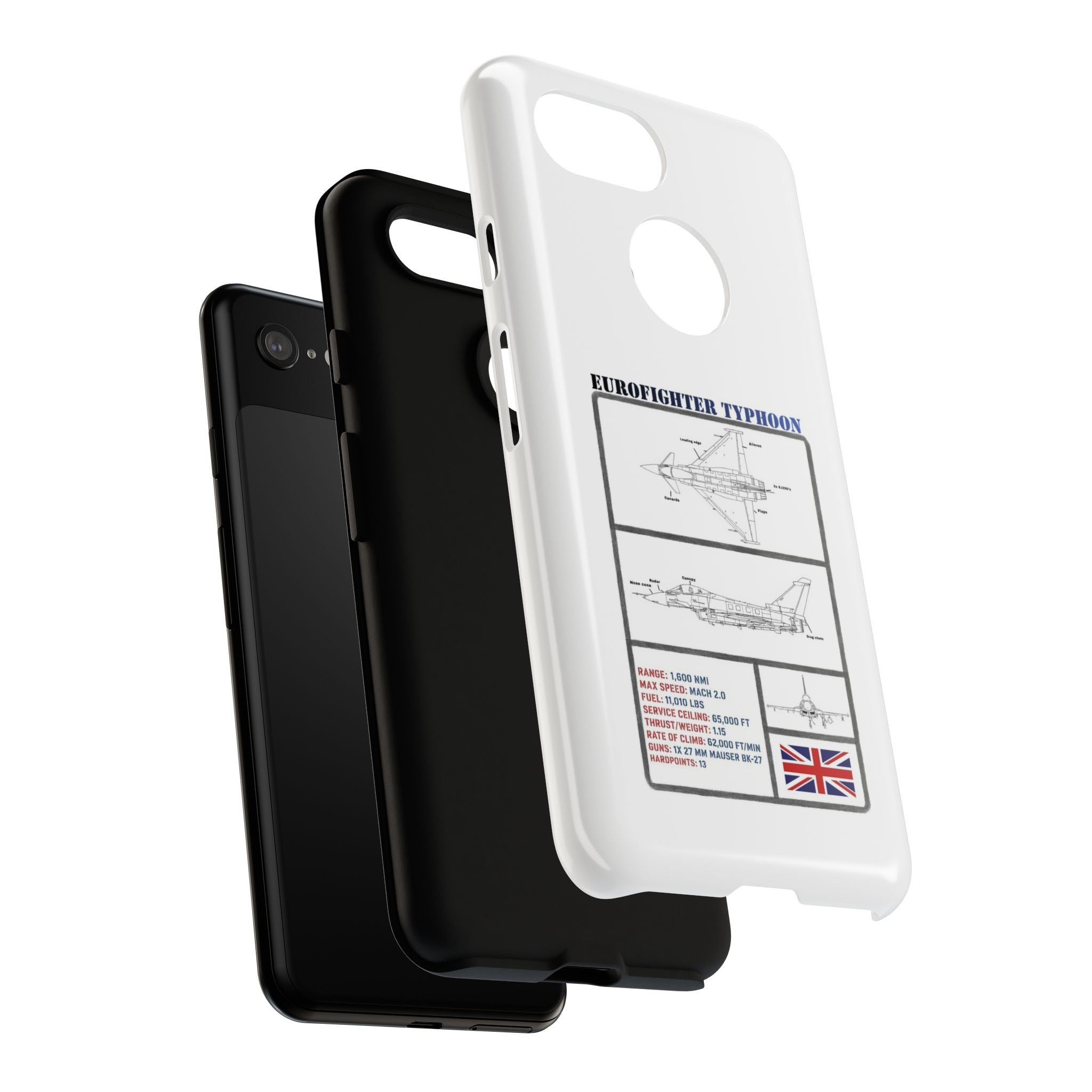 Eurofighter typhoon Schematic edition phone case (RAF Colour-Way)