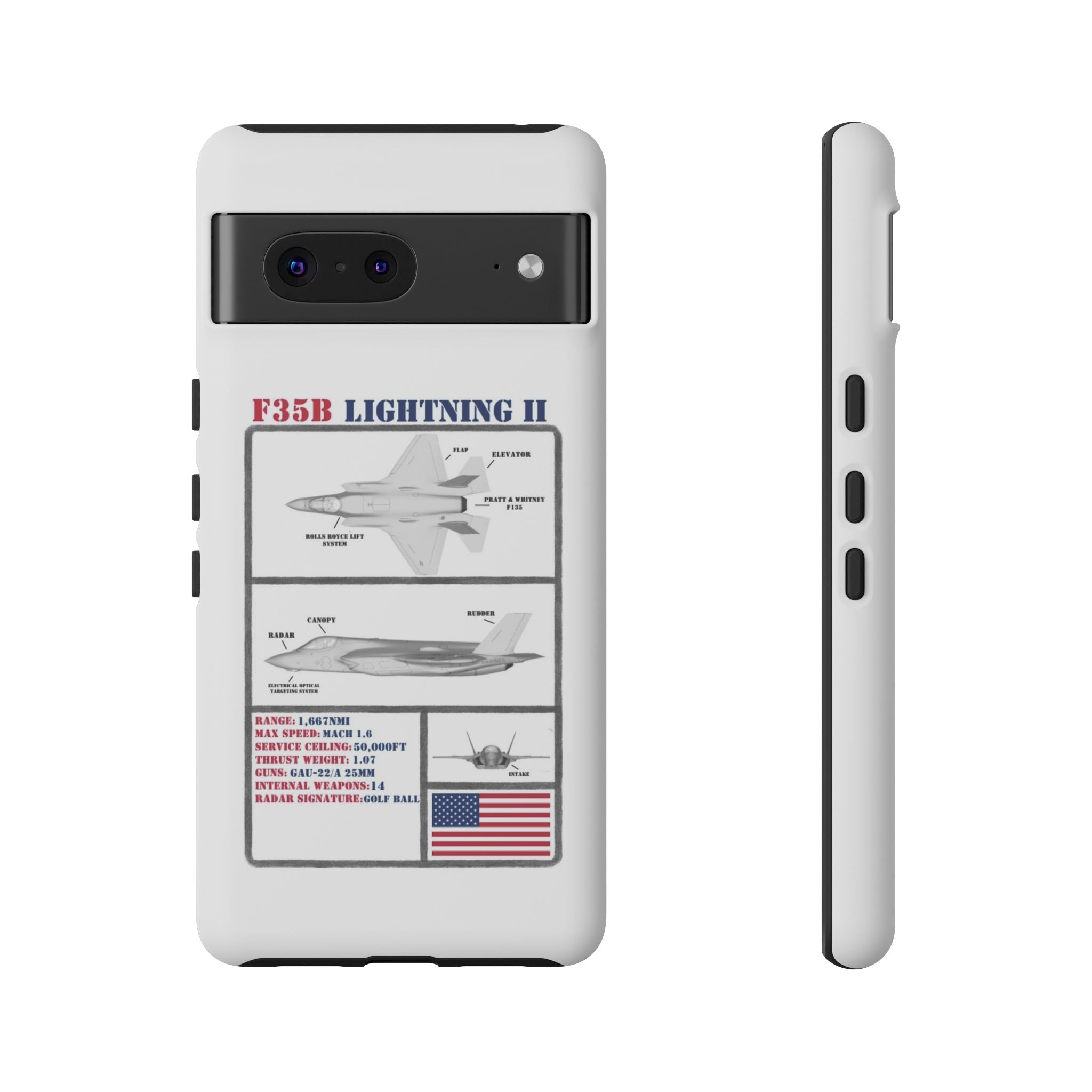 F-35 Lightning II Schematic edition phone case (USAF Colour-Way)