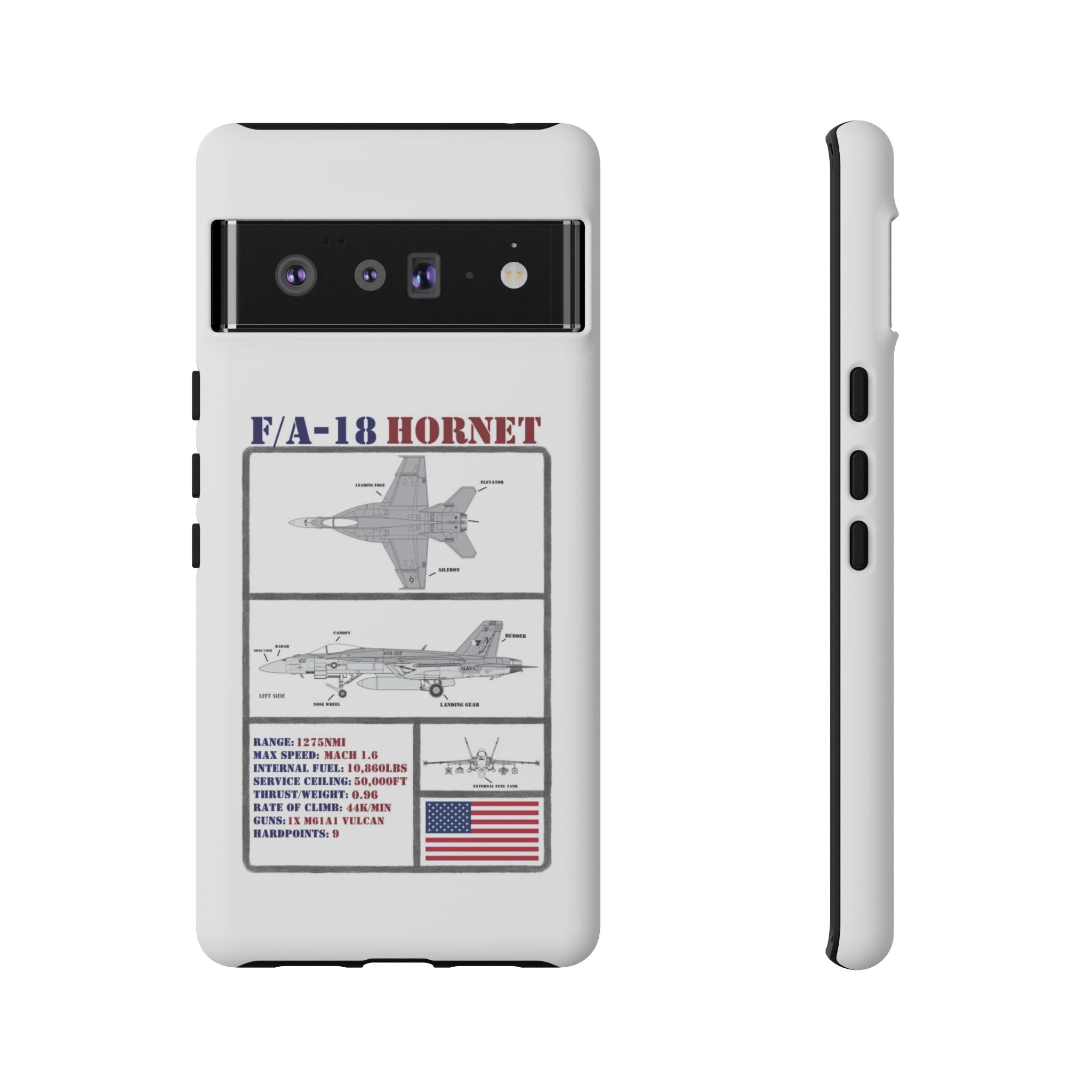 F/A-18 Hornet Schematic edition phone case (USAF Colour-Way)