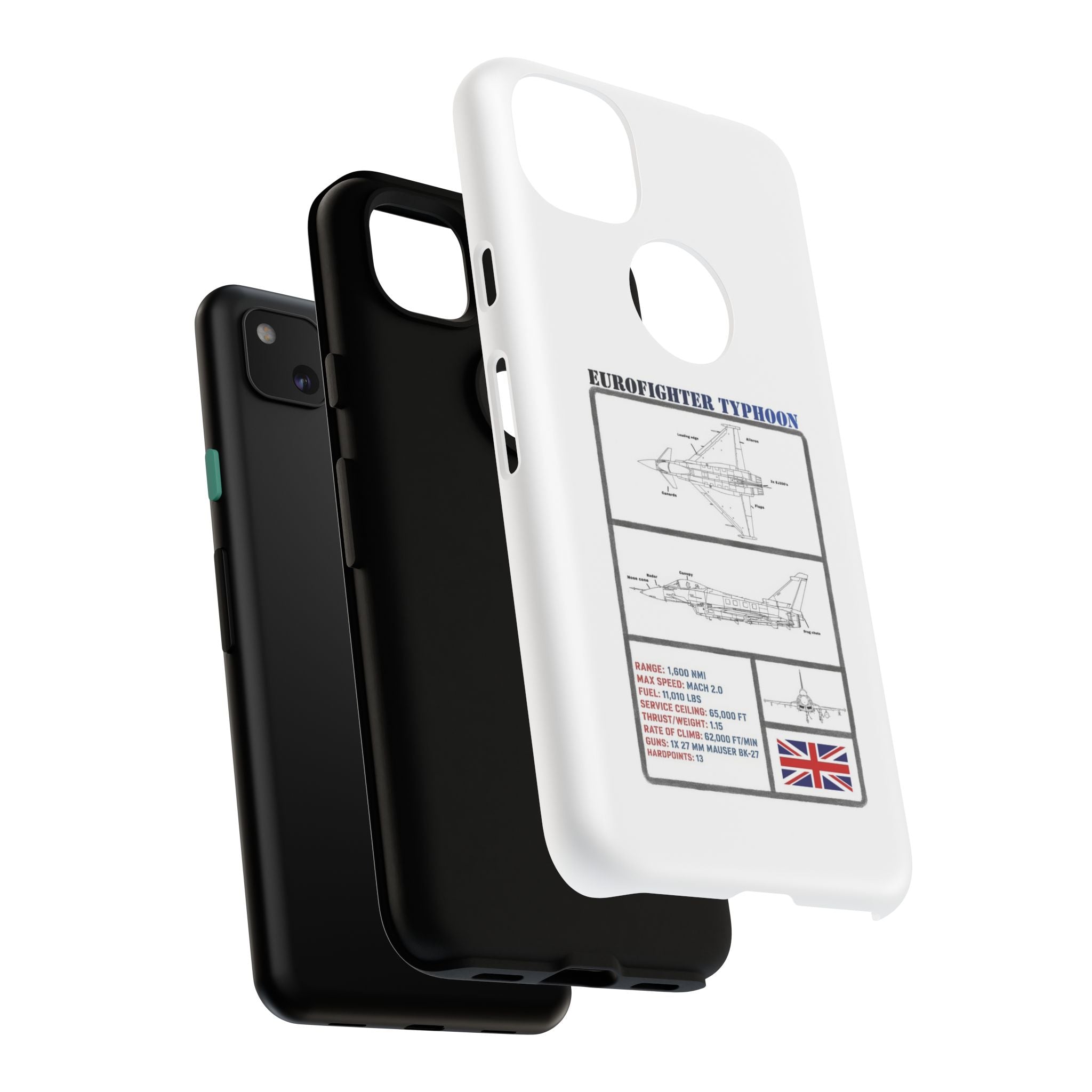 Eurofighter typhoon Schematic edition phone case (RAF Colour-Way)