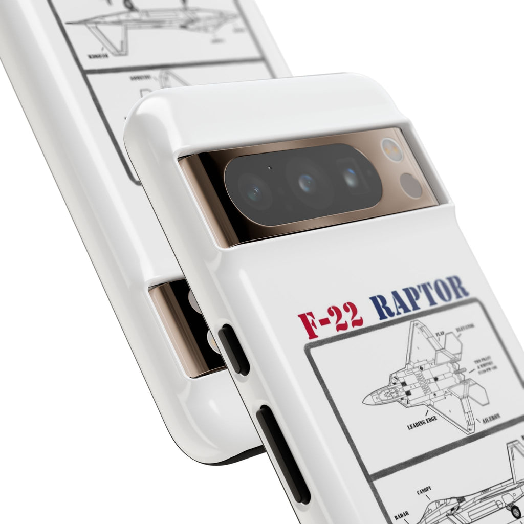 F-22 Raptor Schematic edition phone case (USAF Colour-Way)