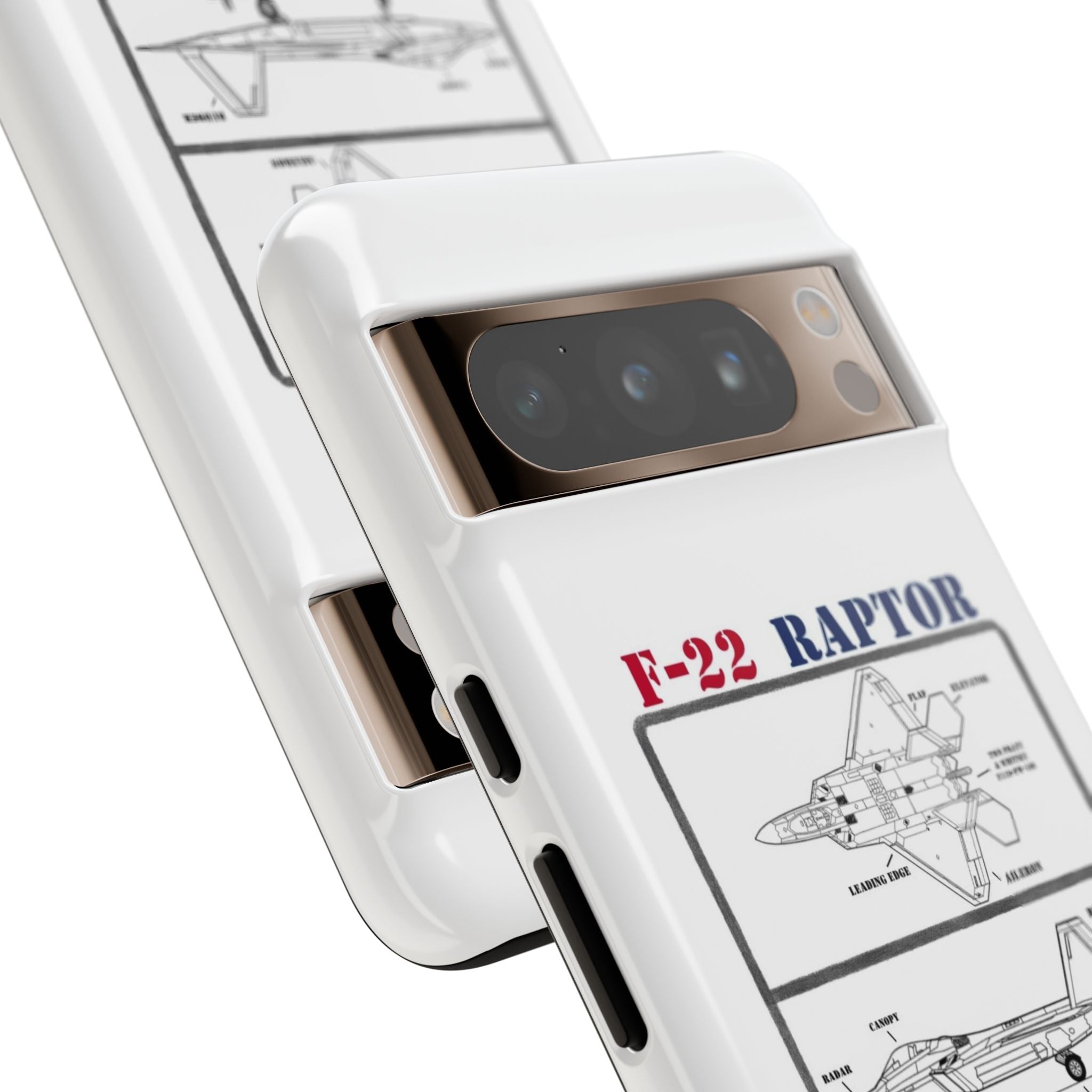 F-22 Raptor Schematic edition phone case (USAF Colour-Way)