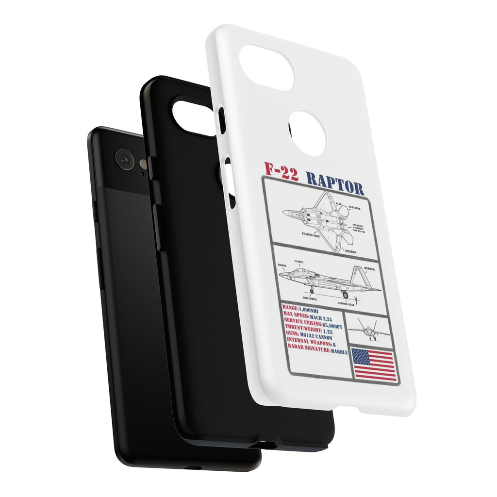 F-22 Raptor Schematic edition phone case (USAF Colour-Way)