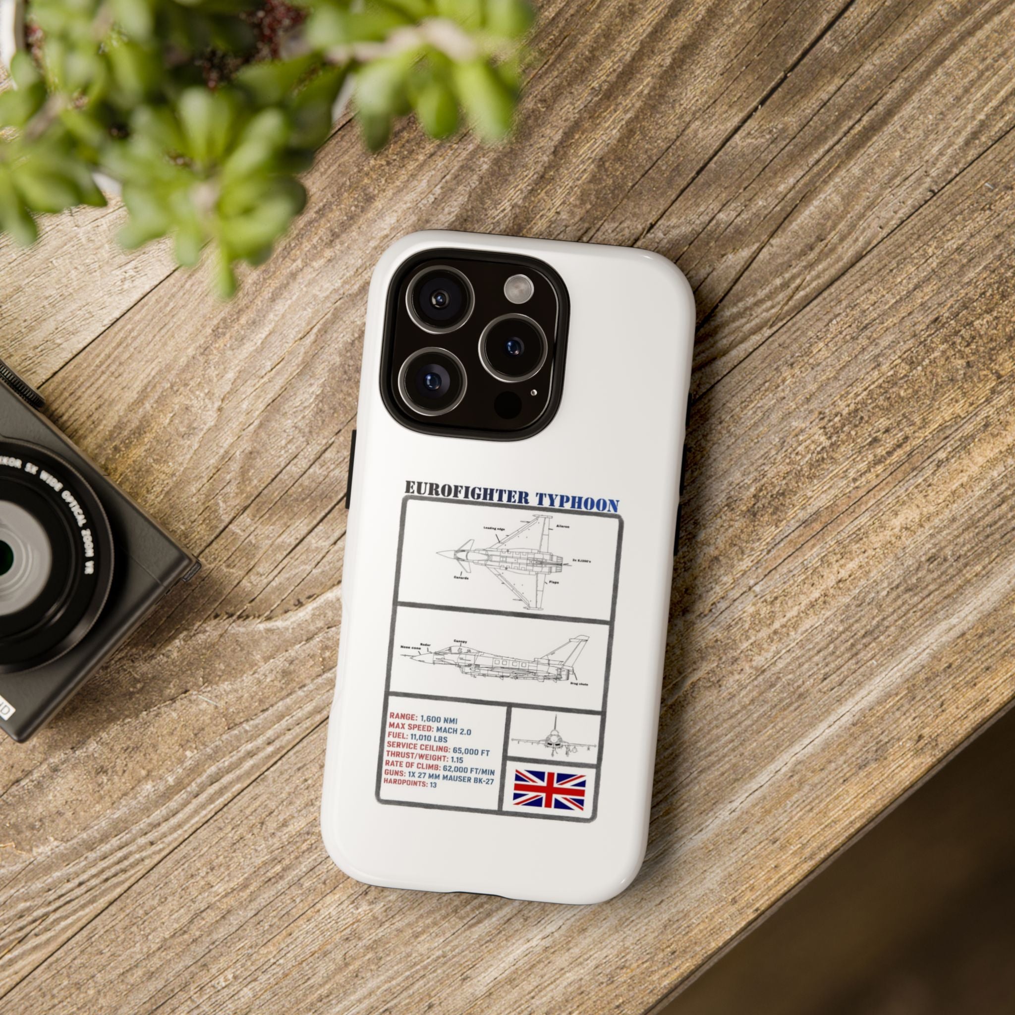 Eurofighter typhoon Schematic edition phone case (RAF Colour-Way)