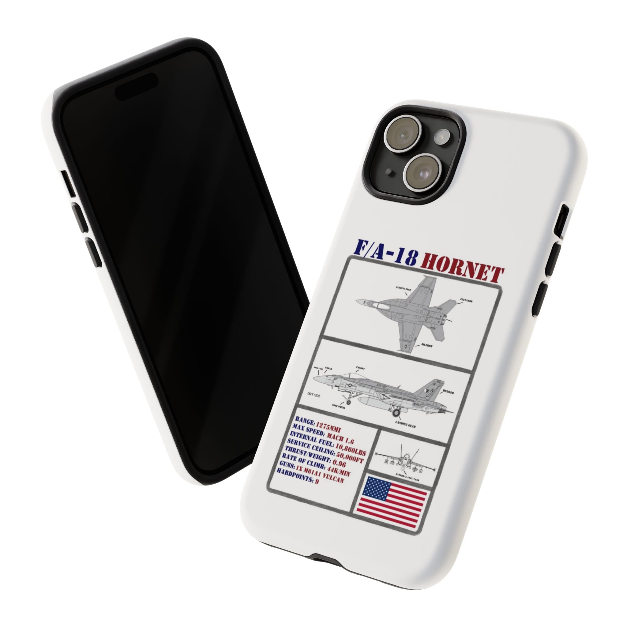 F/A-18 Hornet Schematic edition phone case (USAF Colour-Way)