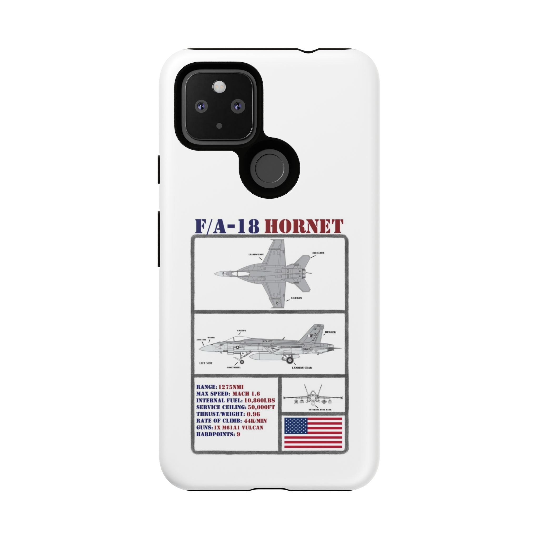 F/A-18 Hornet Schematic edition phone case (USAF Colour-Way)